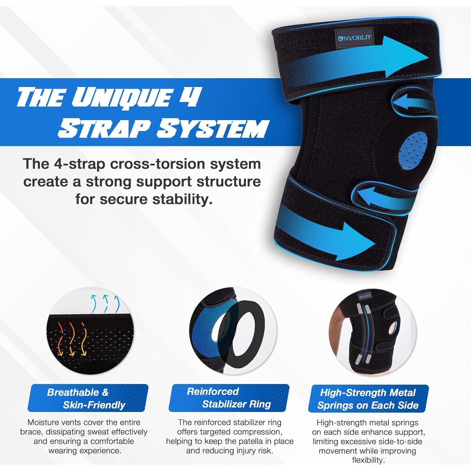 Faja de Rodilla Plus Size Nvorliy XL/2XL Ajustable Alivio Dolor