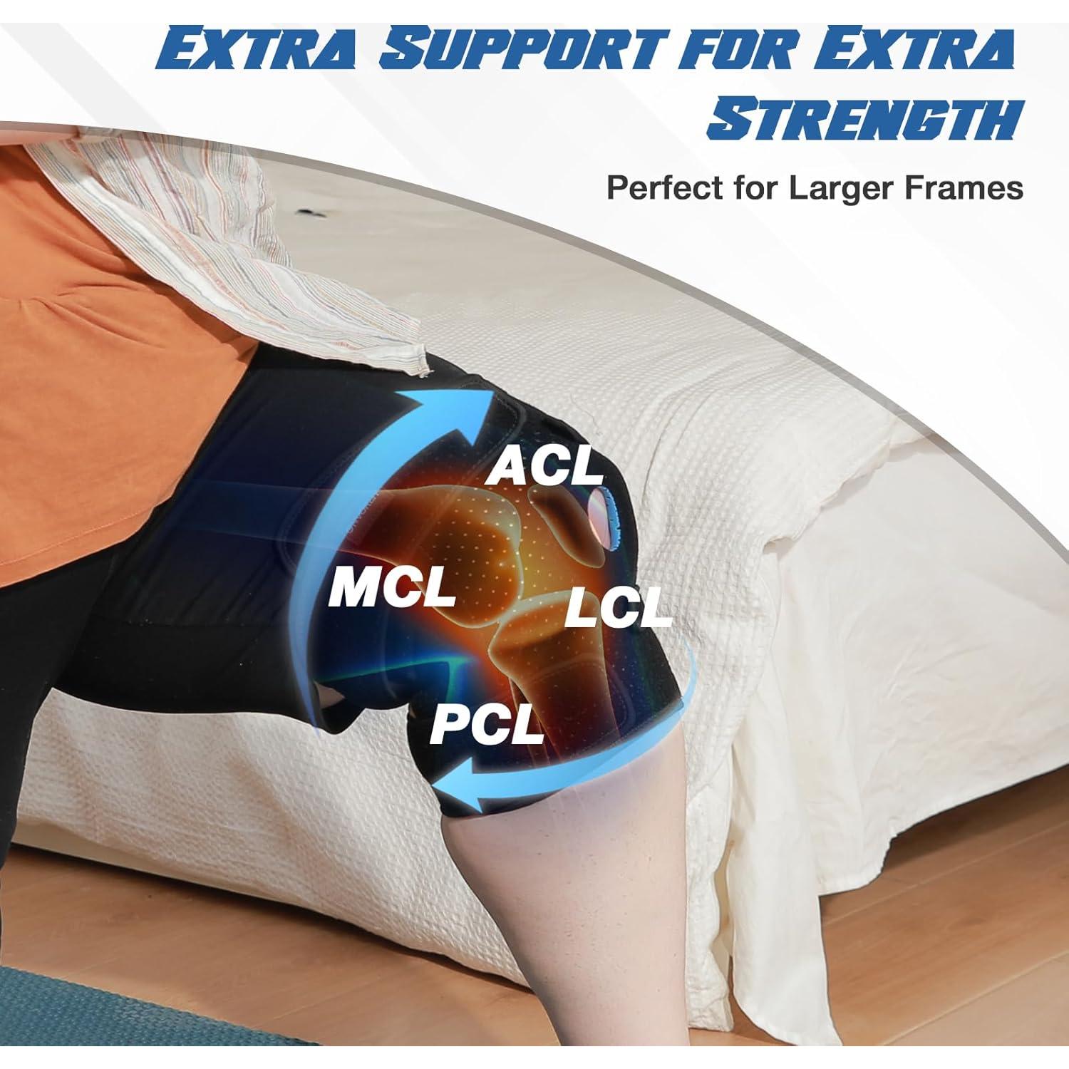 Faja de Rodilla Plus Size Nvorliy XL/2XL Ajustable Alivio Dolor