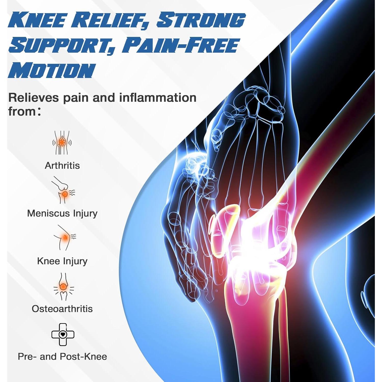 Faja de Rodilla Plus Size Nvorliy XL/2XL Ajustable Alivio Dolor