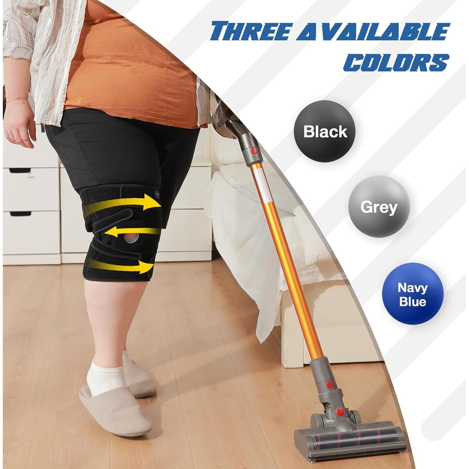 Faja de Rodilla Plus Size Nvorliy XL/2XL Ajustable Alivio Dolor