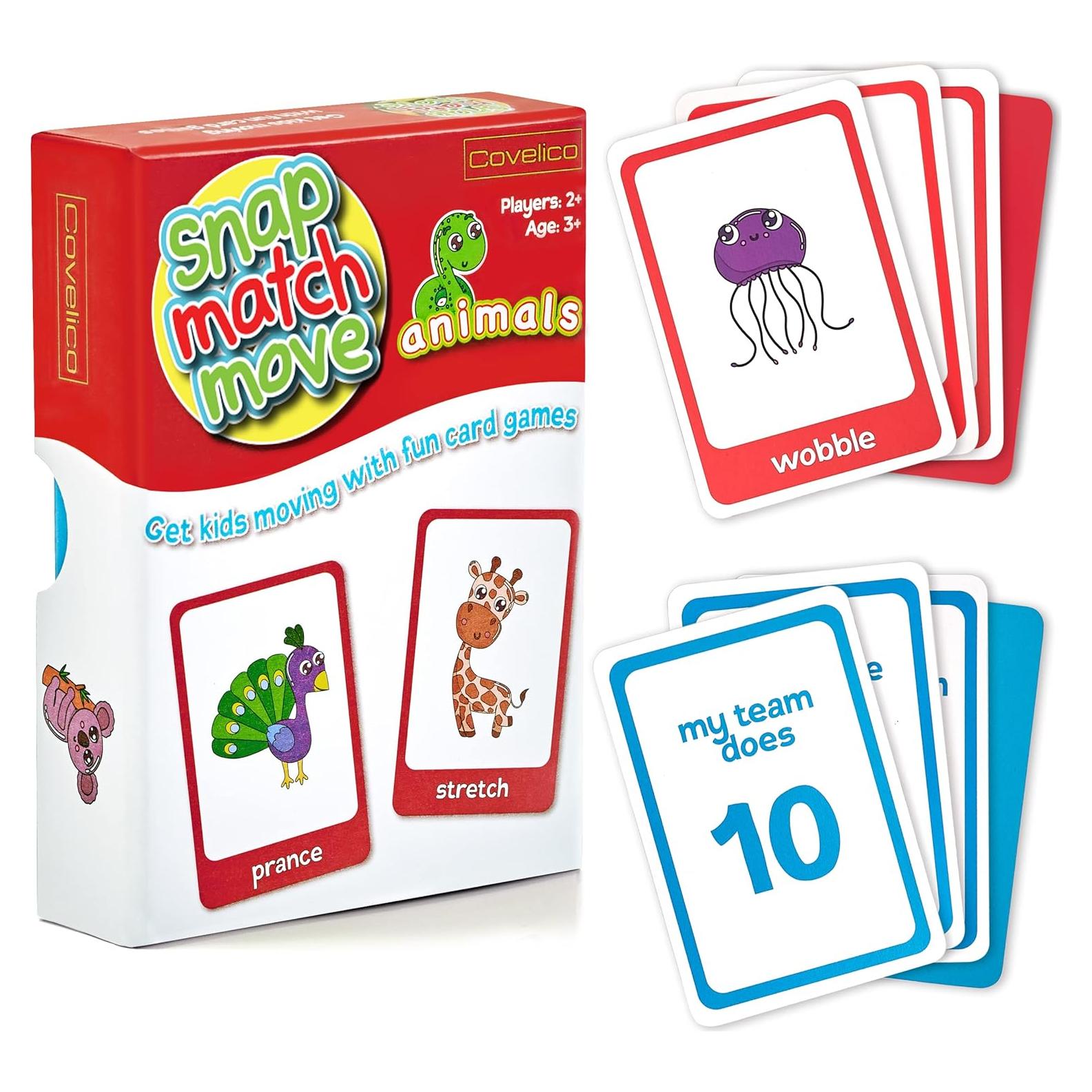 Juego de Tarjetas de Movimiento de Animales Covelico - 40 Piezas