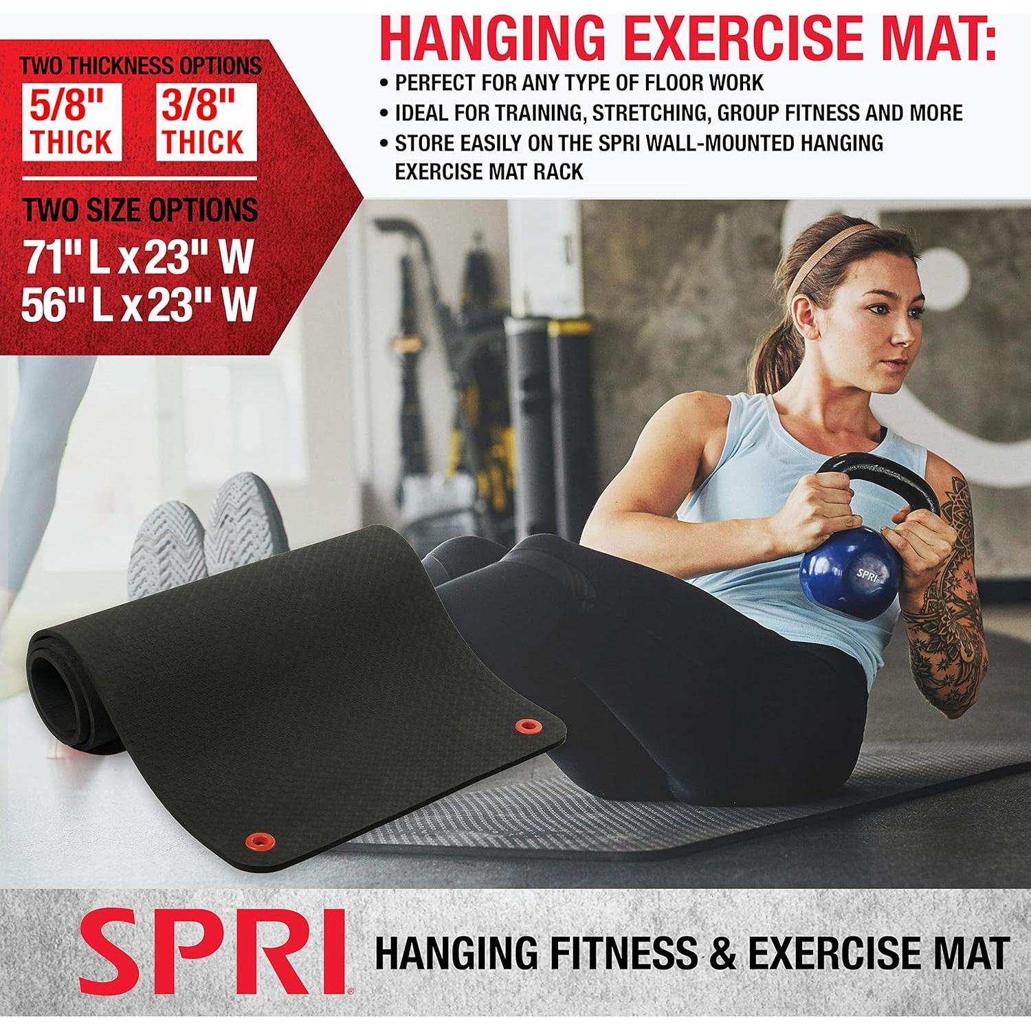 Estera de Ejercicio Colgante SPRI 142x58 cm Negra Profesional