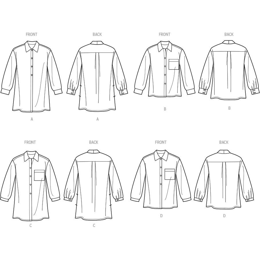 Kit de Patrones de Costura Simplicity para Camisas Tallas 20W-28W