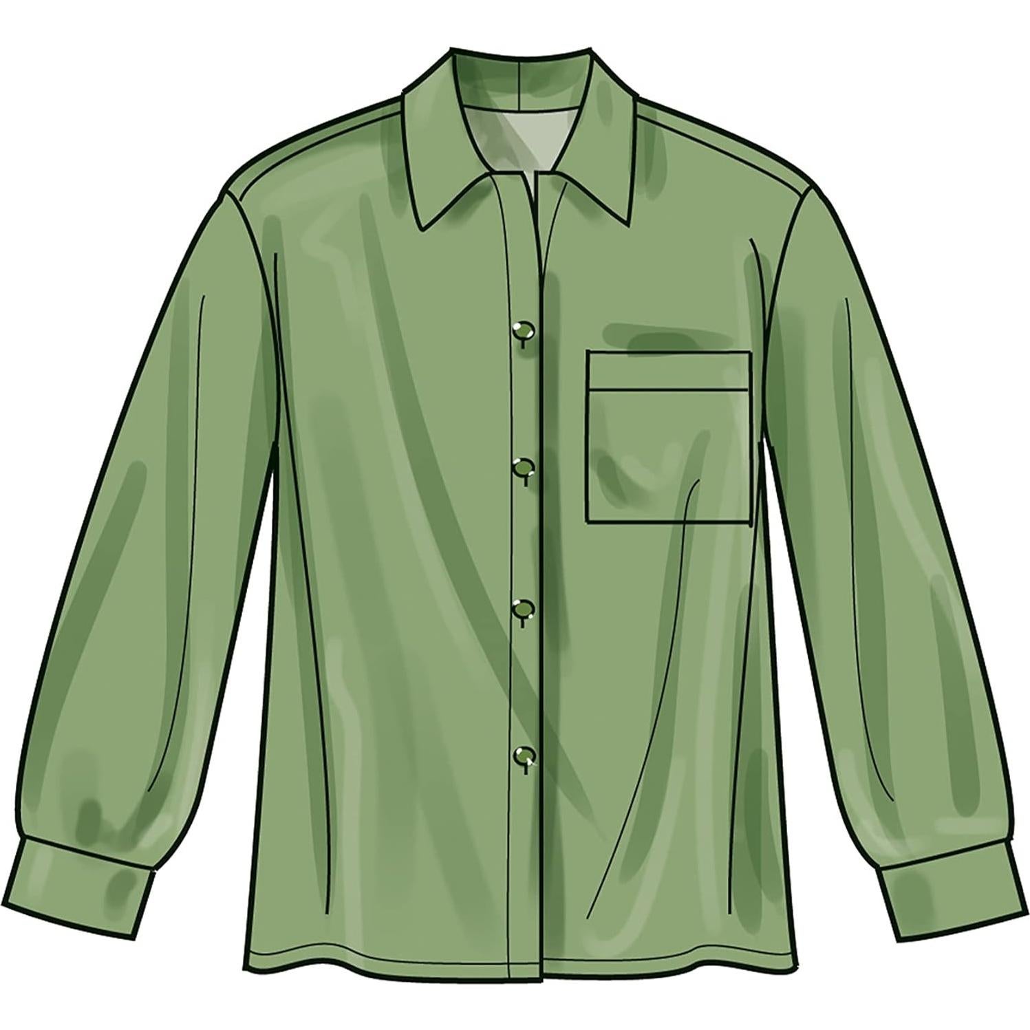 Kit de Patrones de Costura Simplicity para Camisas Tallas 20W-28W