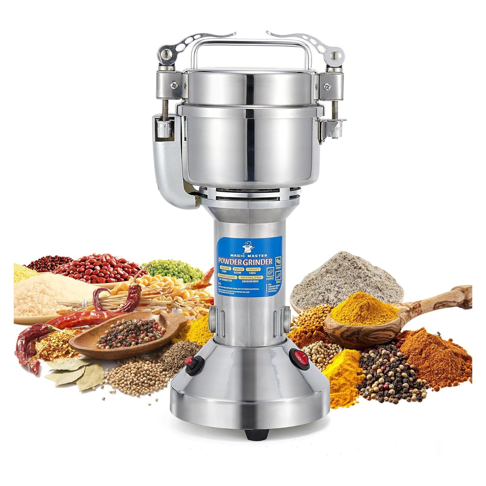 Molino de Granos Eléctrico MAGIC MASTER 150g - 800W Acero Inoxidable