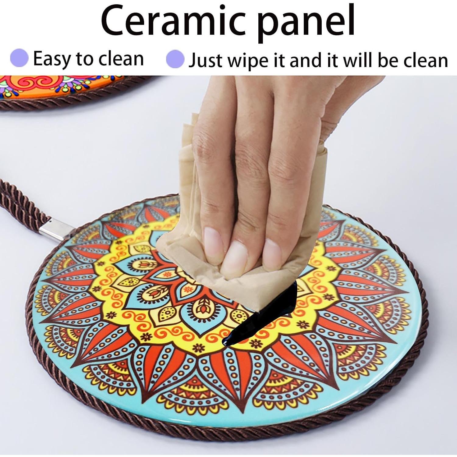 5 Trivetes de Cerámica JGZTJXNK Redondos 17cm Antideslizantes