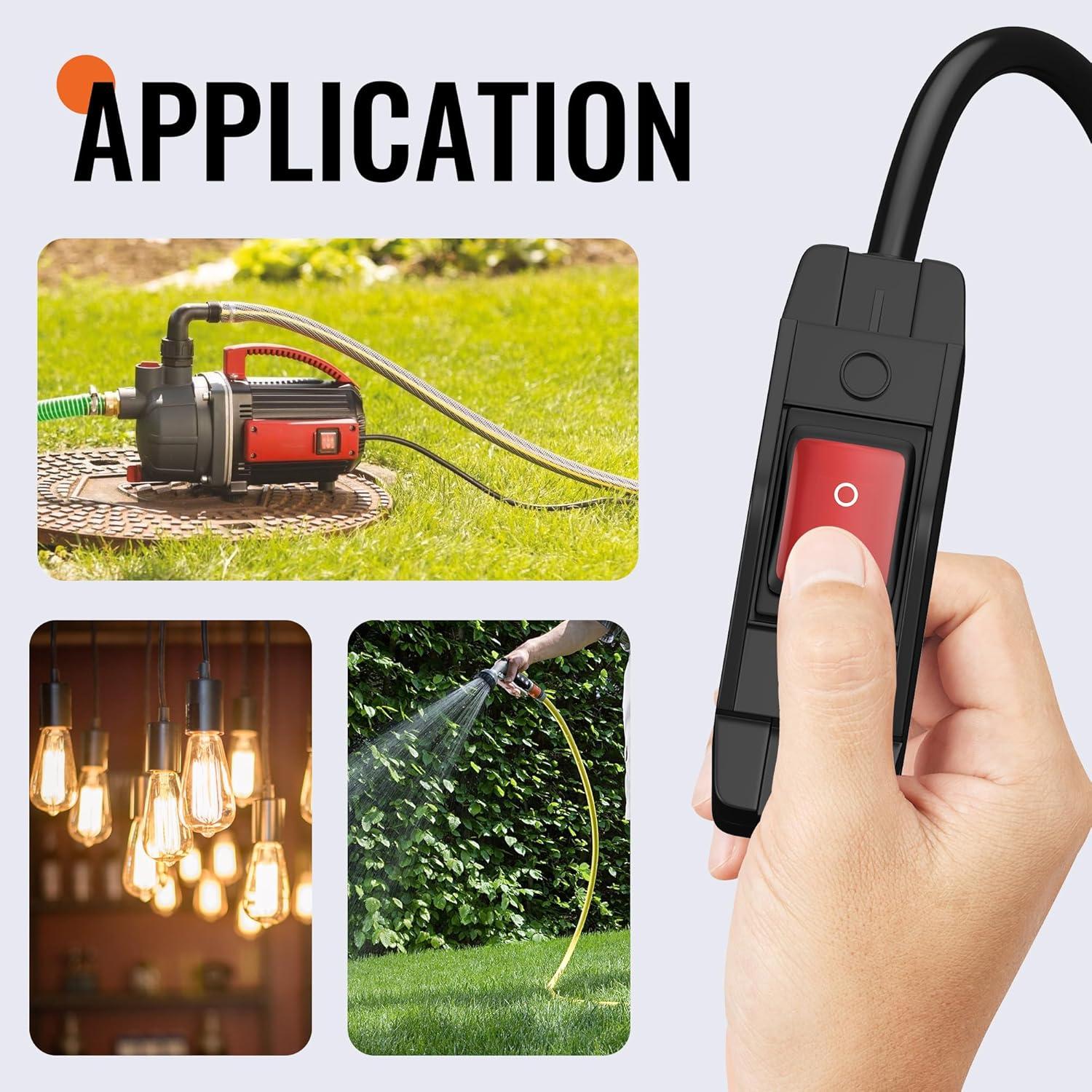 Cable de Extensión 0.61 m Joinfworld con Interruptor Impermeable