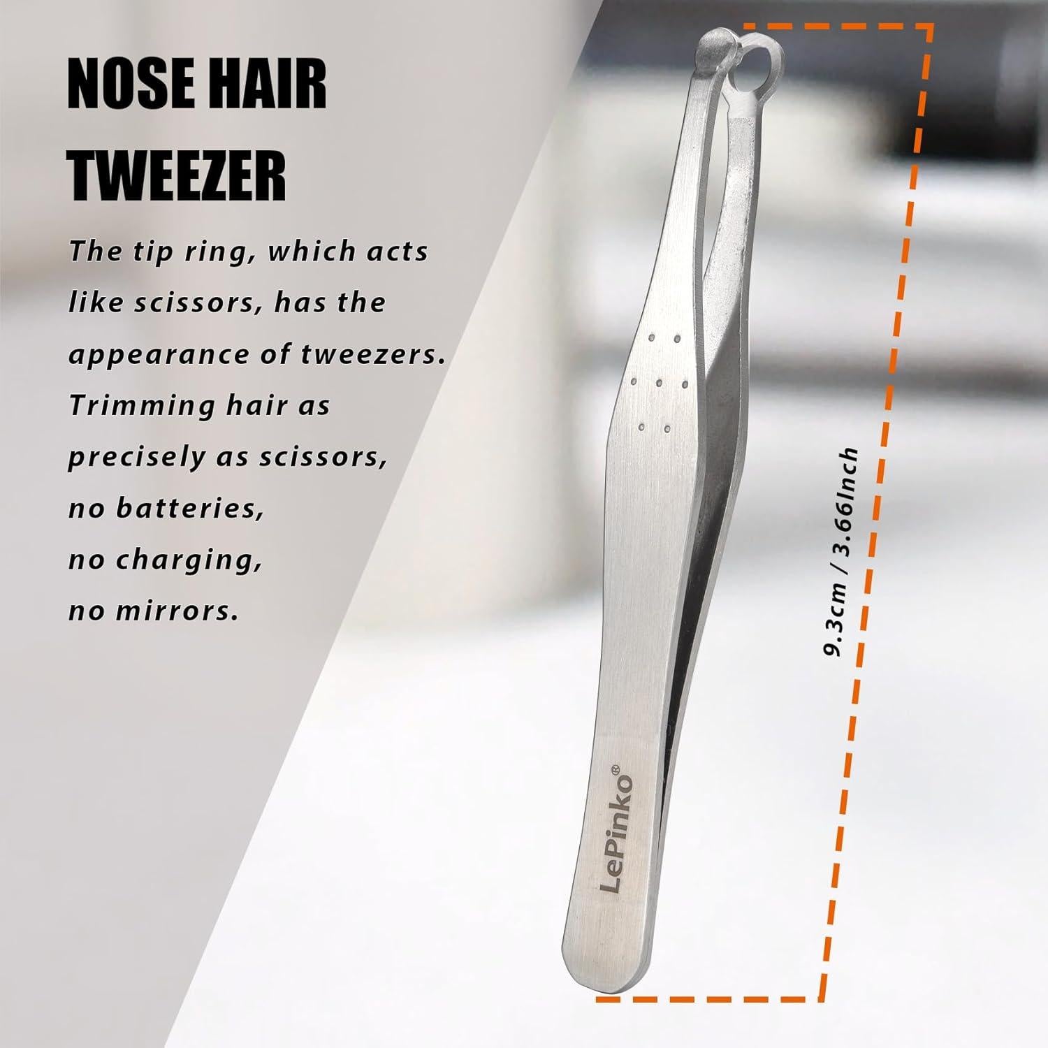 Recortador de Vello Nasal LePinko 2PCS - Tijeras y Pinzas