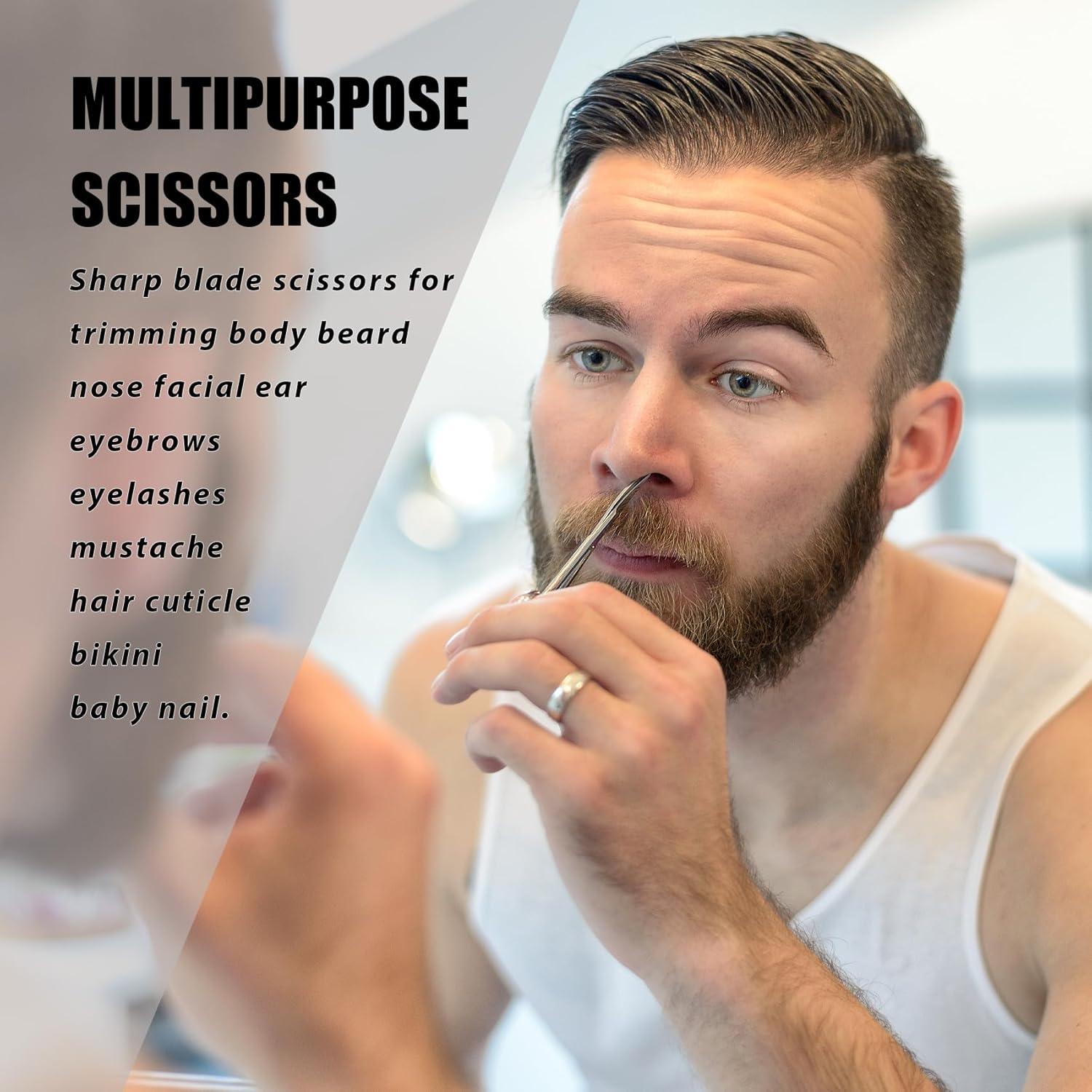 Recortador de Vello Nasal LePinko 2PCS - Tijeras y Pinzas