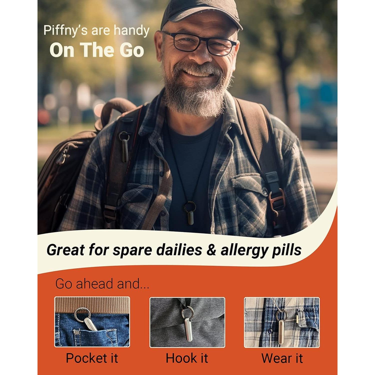 Portapíldoras Piffny Titán Torpedo Ajustable Impermeable