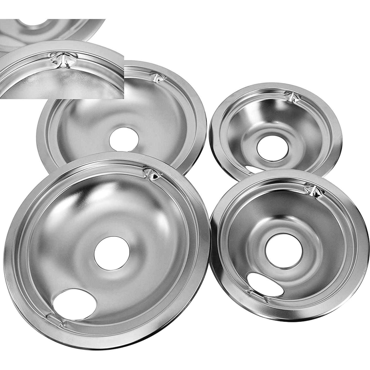 Platos de Goteo de Porcelana GE GE68C - 4 Piezas 15.24 y 20.32 cm