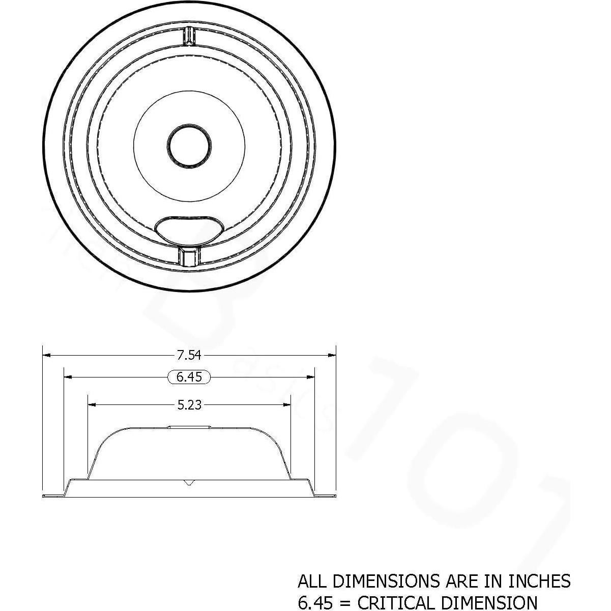 Platos de Goteo de Porcelana GE GE68C - 4 Piezas 15.24 y 20.32 cm