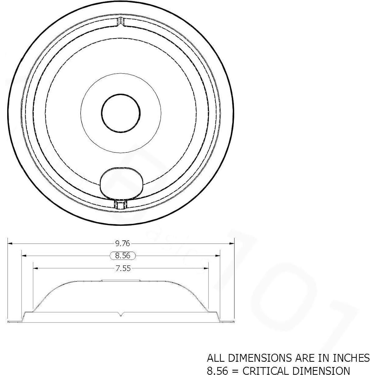 Platos de Goteo de Porcelana GE GE68C - 4 Piezas 15.24 y 20.32 cm