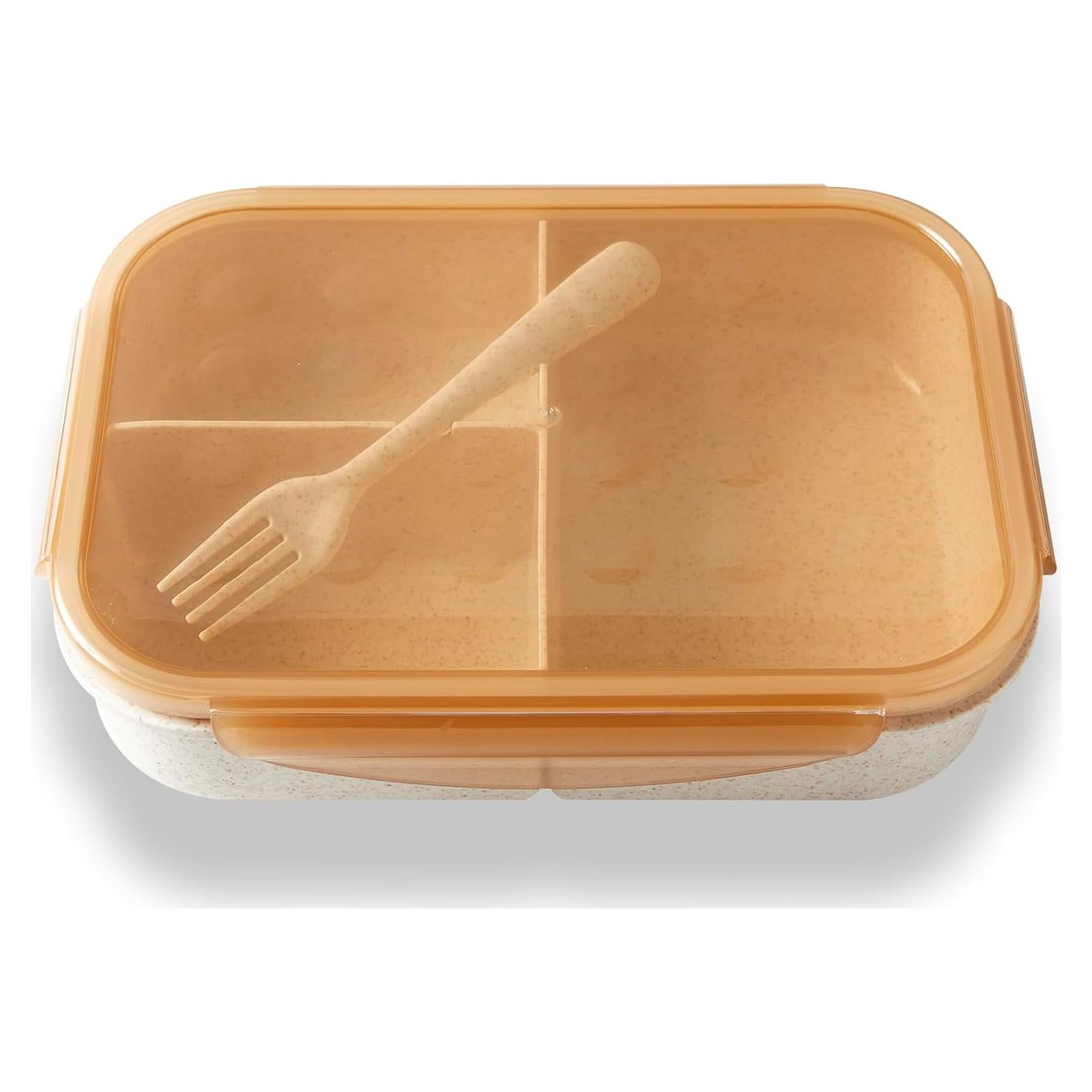 Caja Bento SEVENY Beige para Adultos - Fibra de Trigo Ecológica