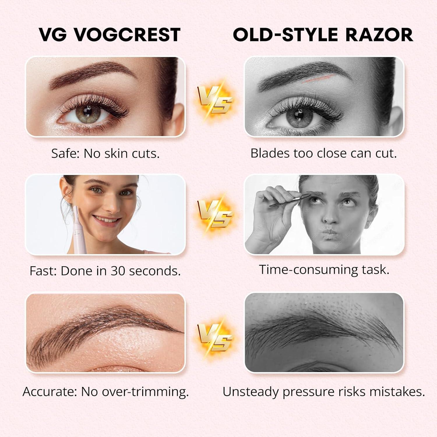 Recortador de cejas VG VOGCREST 2 en 1 hipoalergénico USB