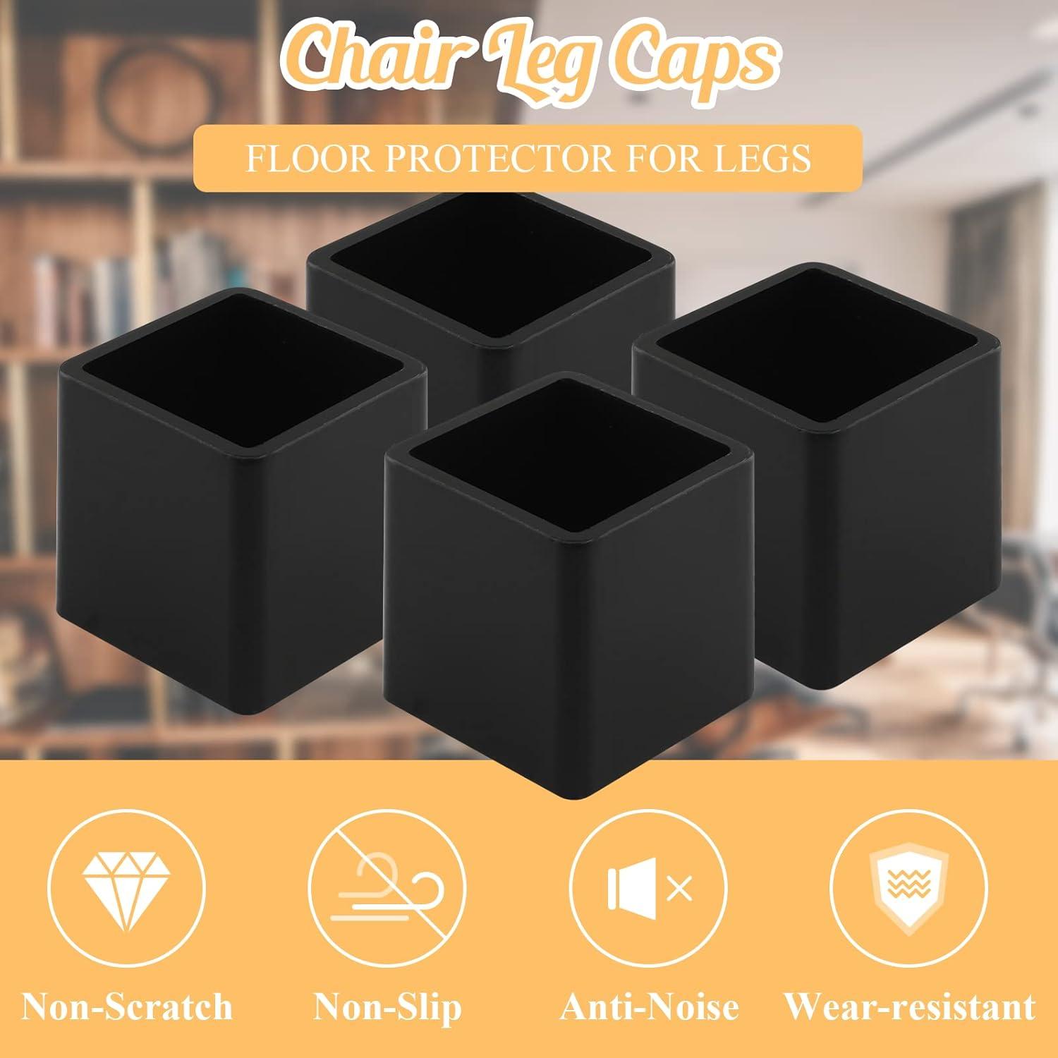 16 Tapones de Pierna de Silla HARSKIYER 20x20mm Negros