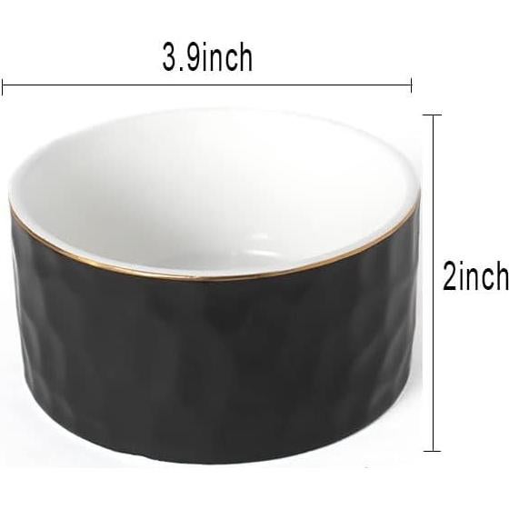 Soporte de Clips de Papel Cerámica CROWNOS Negro 9.9x5.1 cm