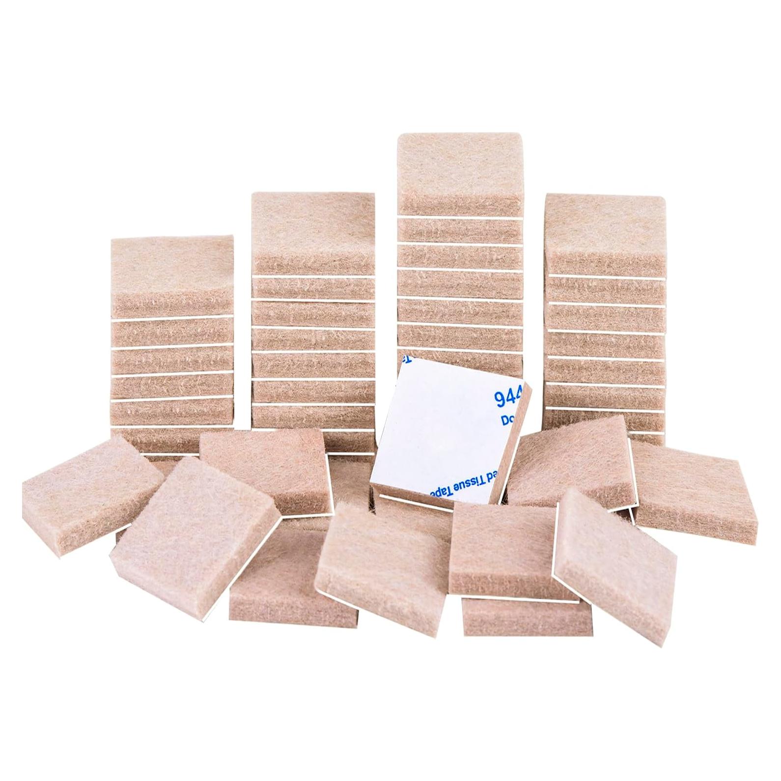 Almohadillas de Fieltro Beige 1" (2.54 cm) - 48 Piezas PremiFix