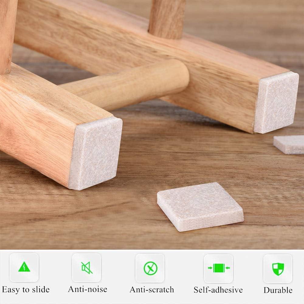 Almohadillas de Fieltro Beige 1" (2.54 cm) - 48 Piezas PremiFix