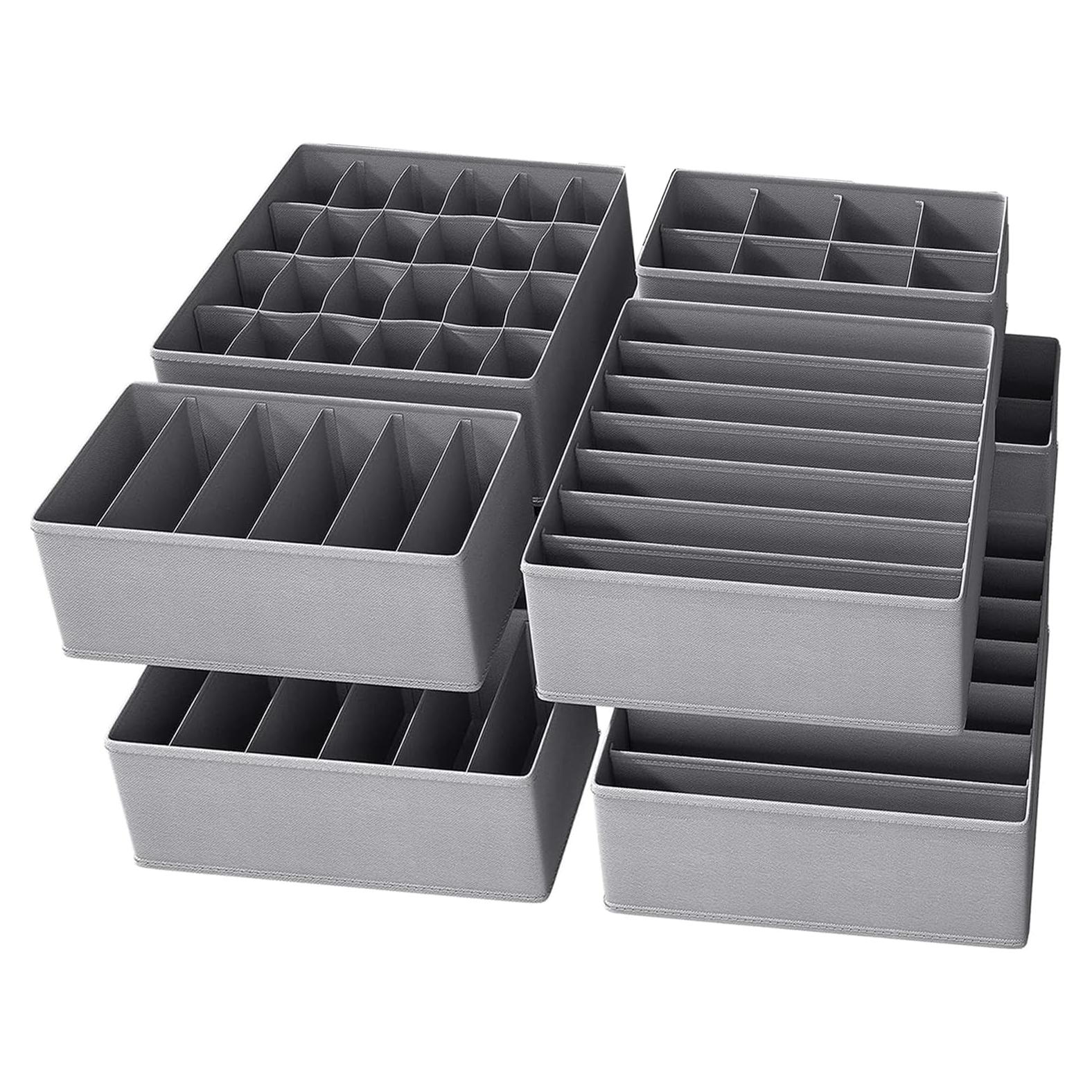 Organizador de Cajones Bazasa 8 Piezas Plegable Gris