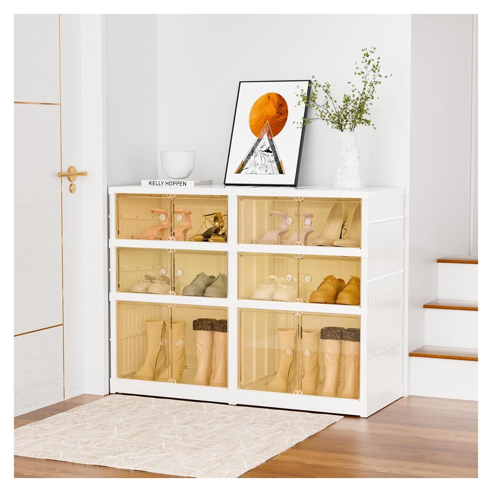 Organizador de Zapatos YIFOR 3 Niveles 12 Pares Plegable