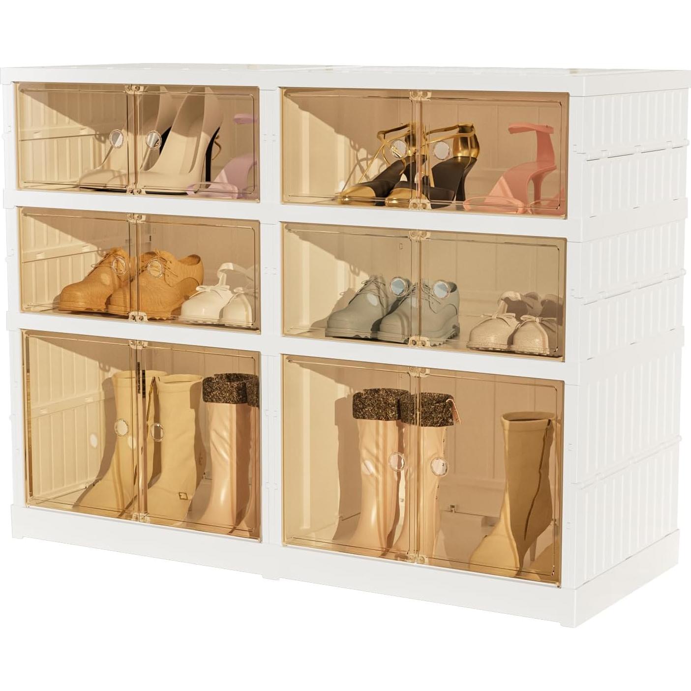 Organizador de Zapatos YIFOR 3 Niveles 12 Pares Plegable