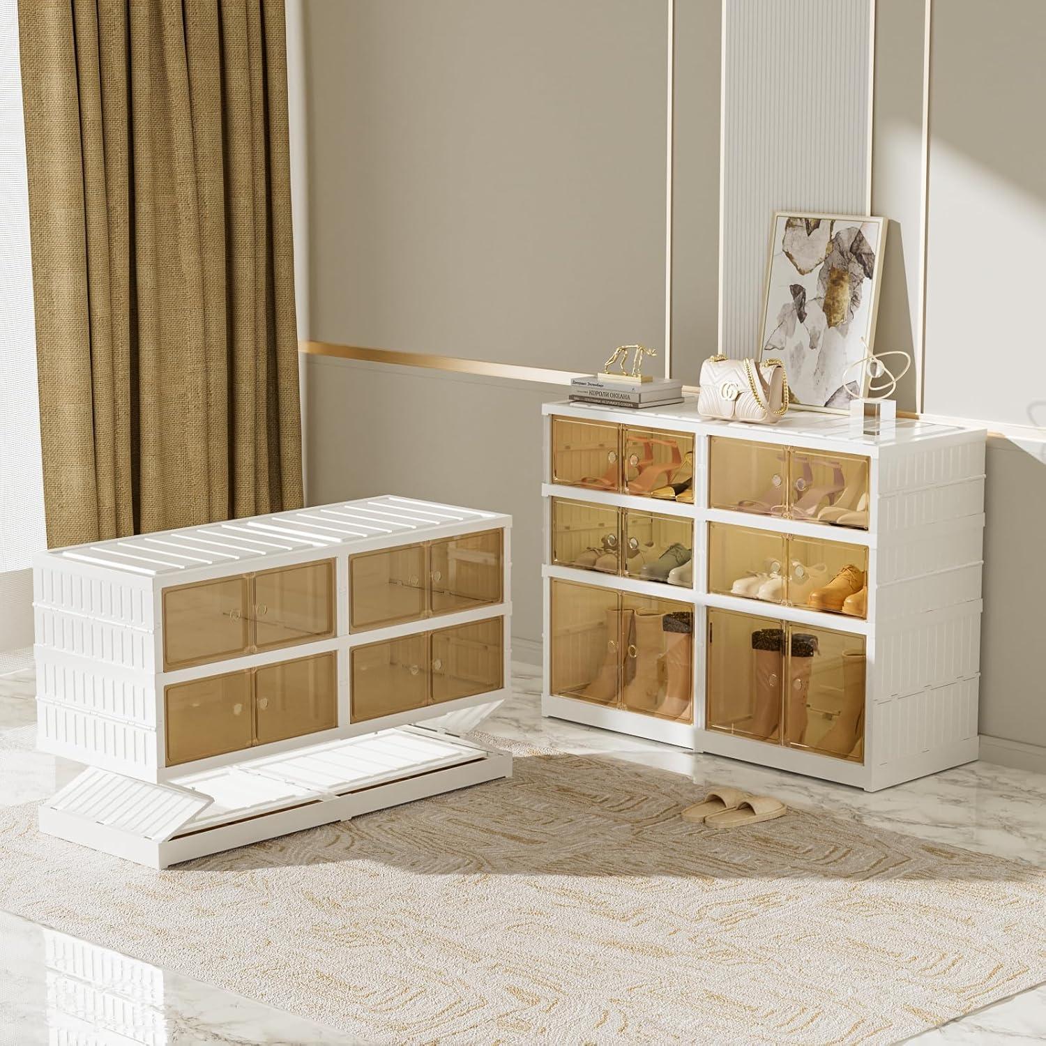 Organizador de Zapatos YIFOR 3 Niveles 12 Pares Plegable