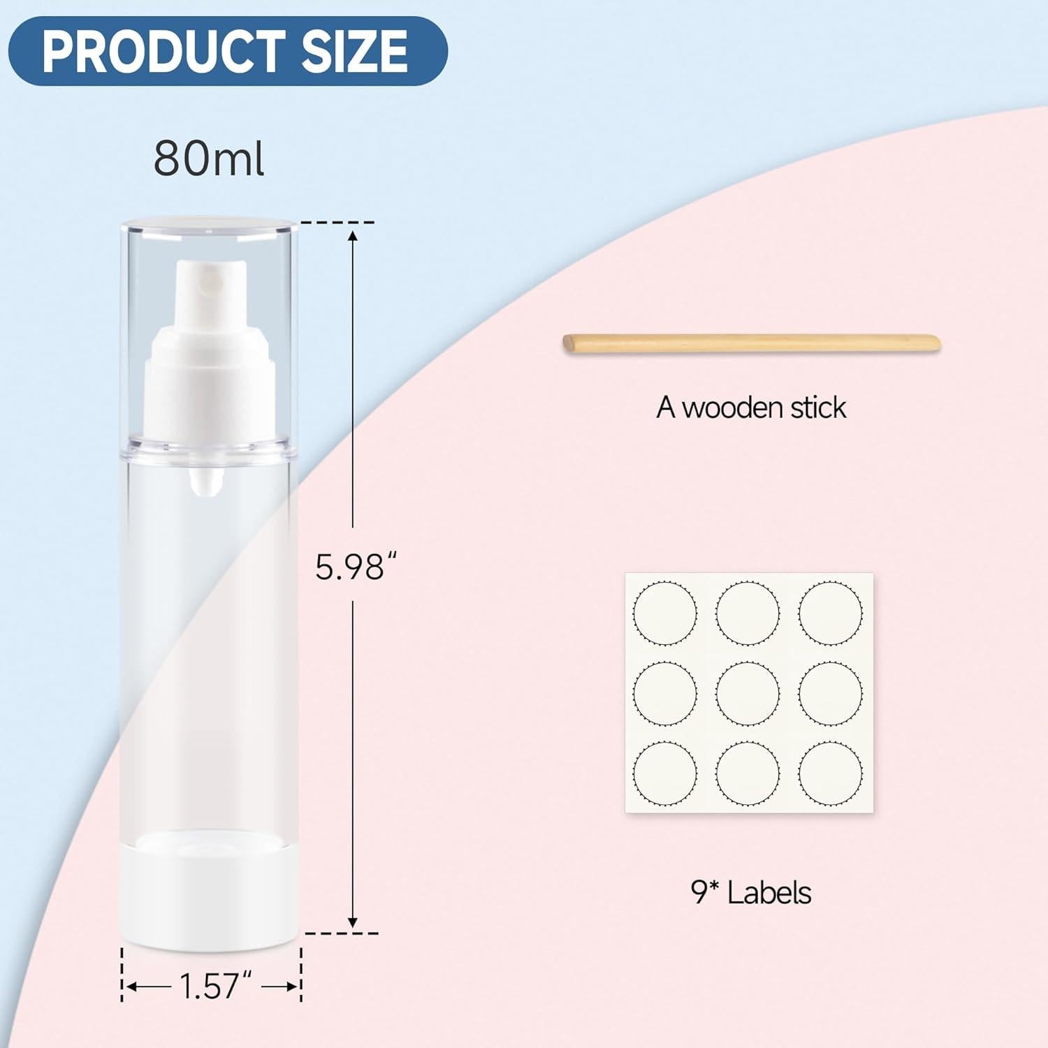 Botellas de Spray Sin Aire GIVITASOT 80ml Paquete de 3