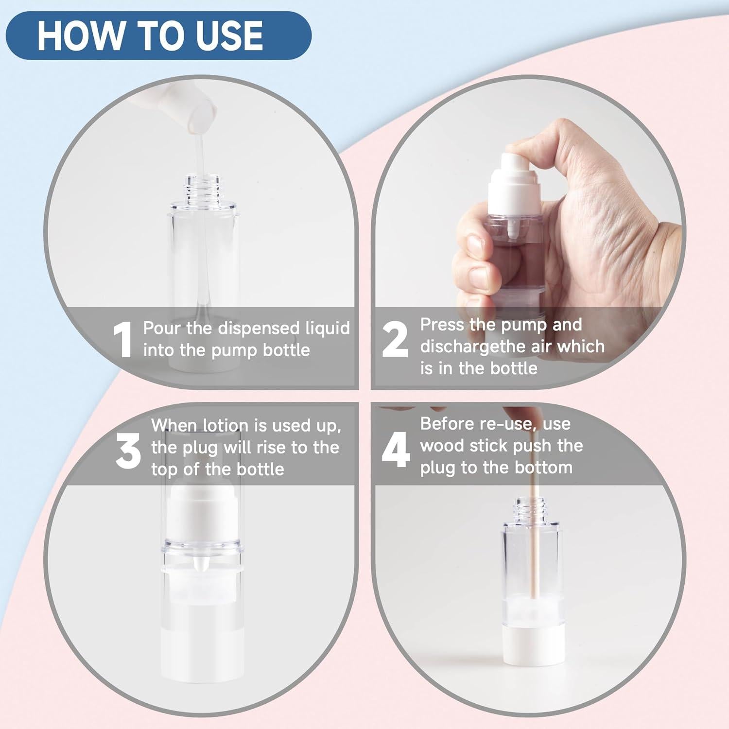 Botellas de Spray Sin Aire GIVITASOT 80ml Paquete de 3