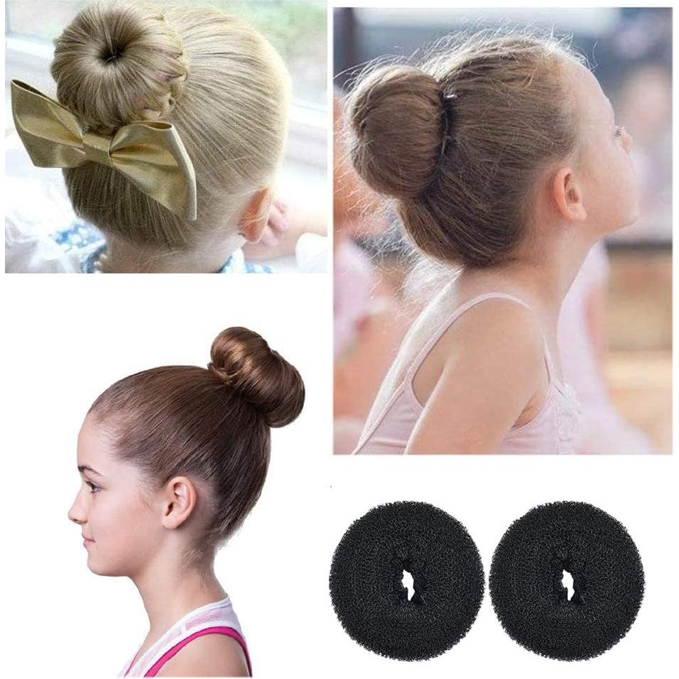 Kit Hacedor de Moño de Donut LHAAAYF - 4 Piezas y 10 Horquillas