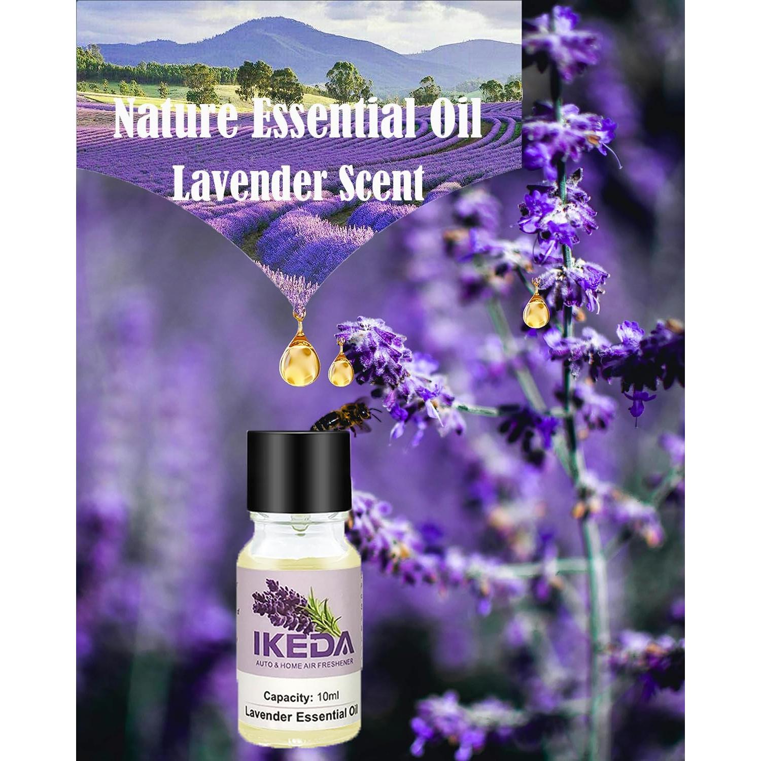 Ambientador para coche Ikeda, aroma a lavanda, 10ml