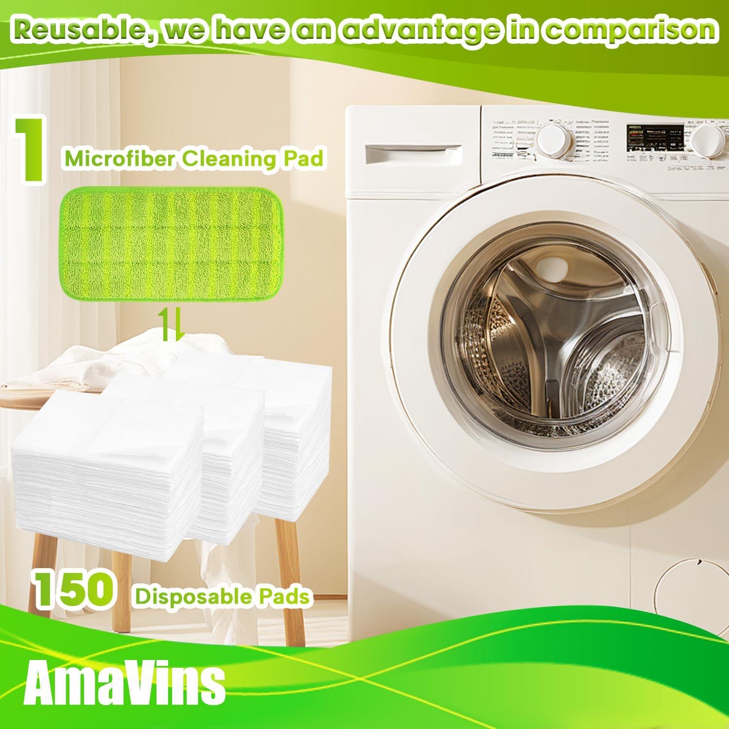 Paquete de 3 almohadillas de mopa reutilizables AmaVins 30.48 cm