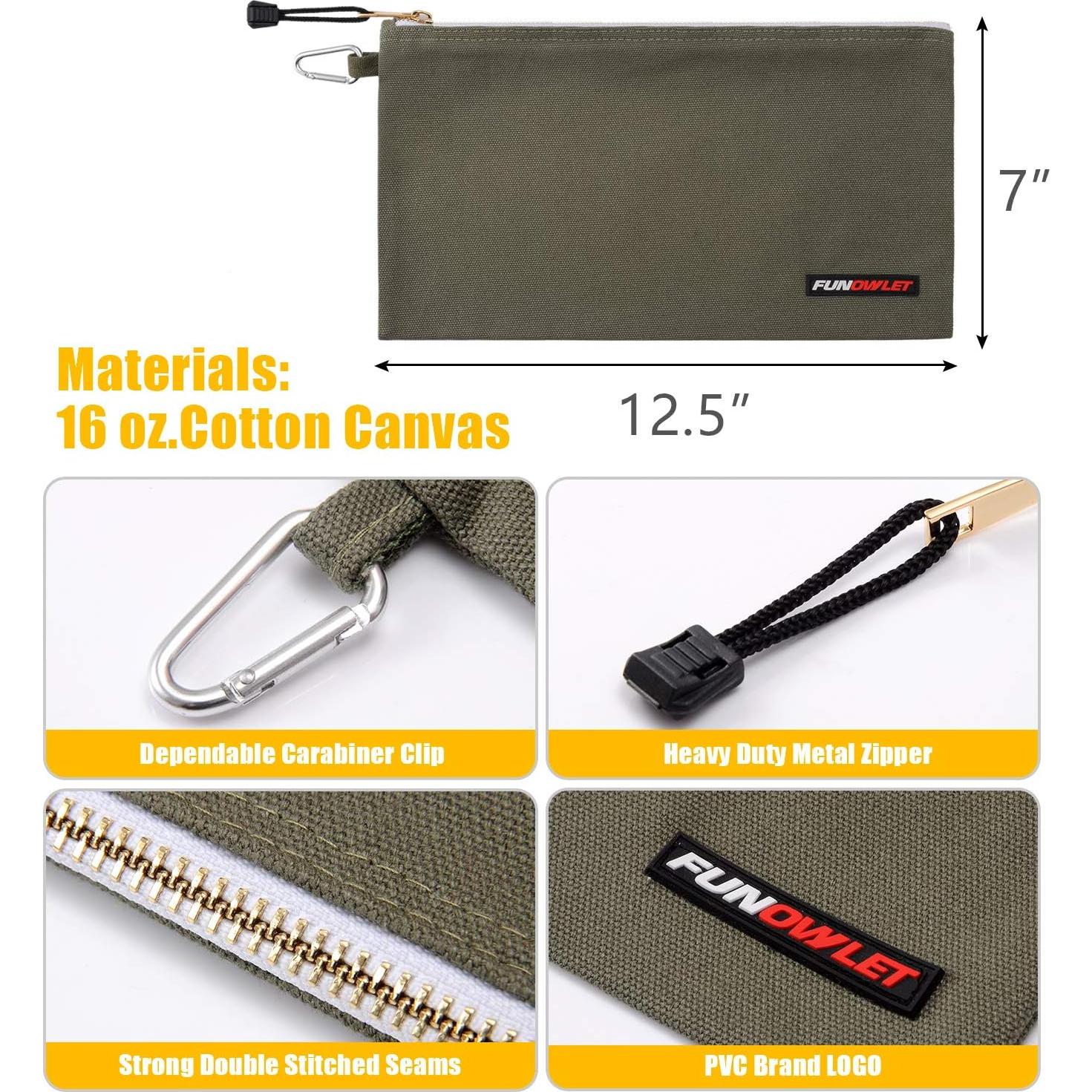 Bolsa de Herramientas de Lona FunOwlet - Paquete de 4 Colores