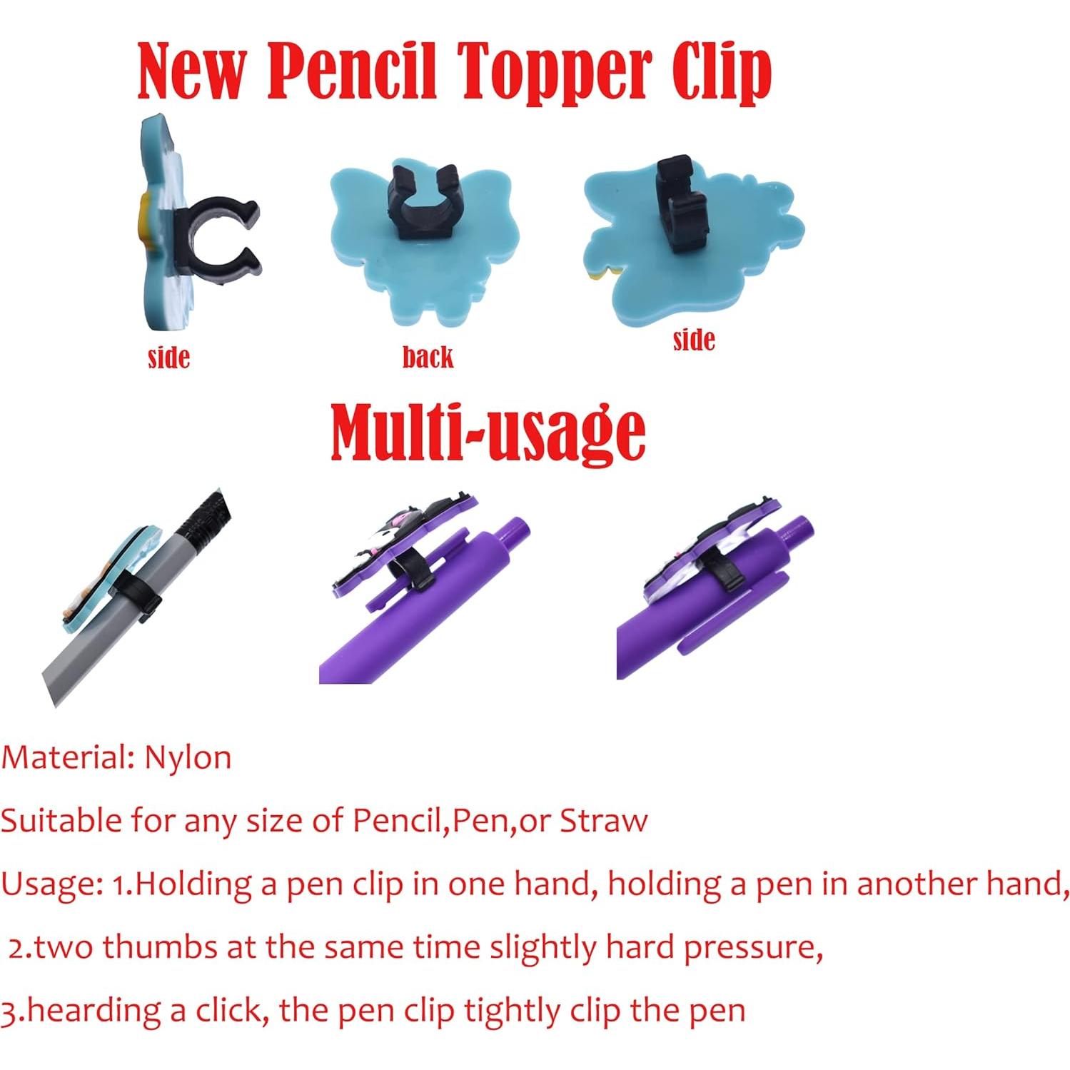 24 Adornos para Lápices Mexicanos Pabucle - Clip Decorativo