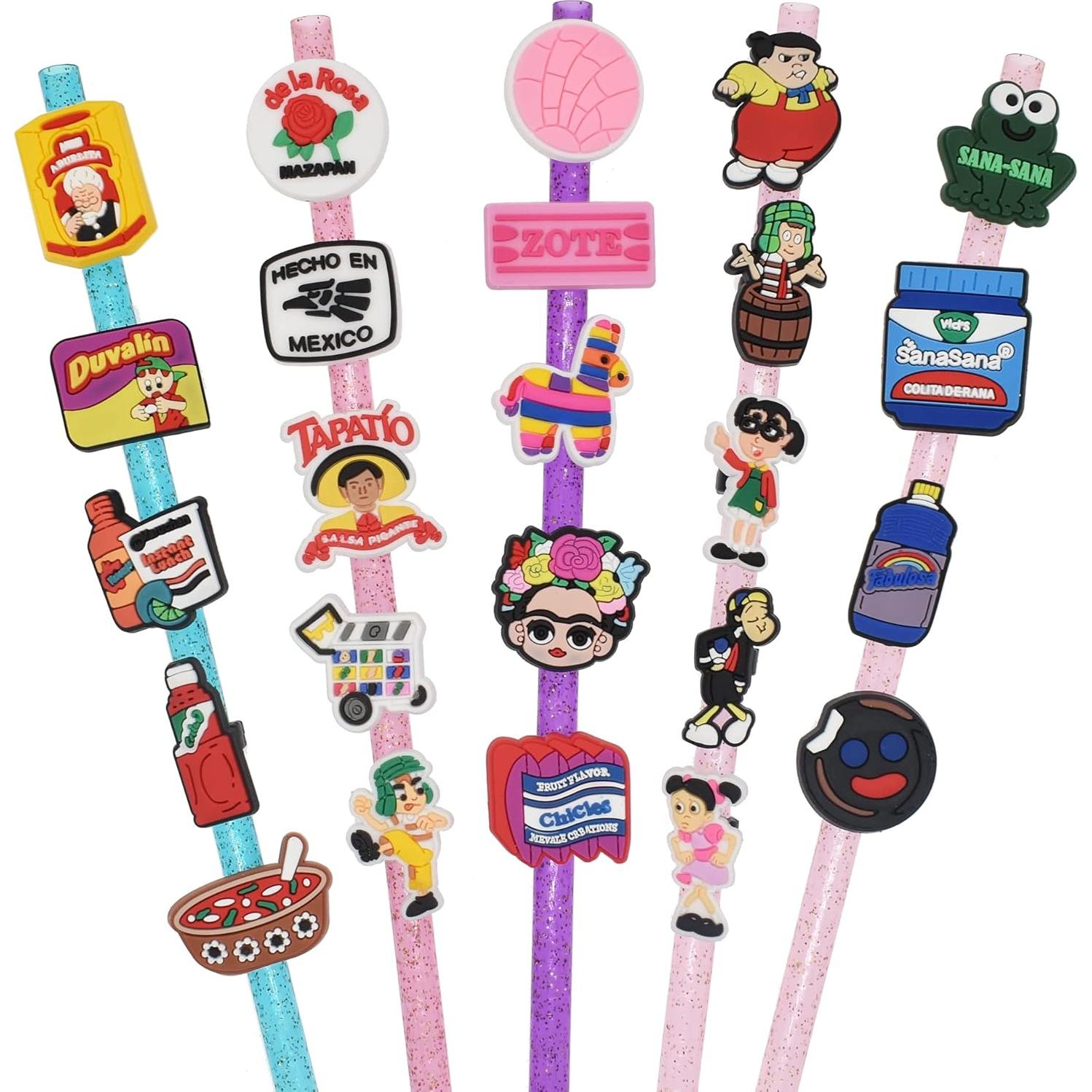 24 Adornos para Lápices Mexicanos Pabucle - Clip Decorativo