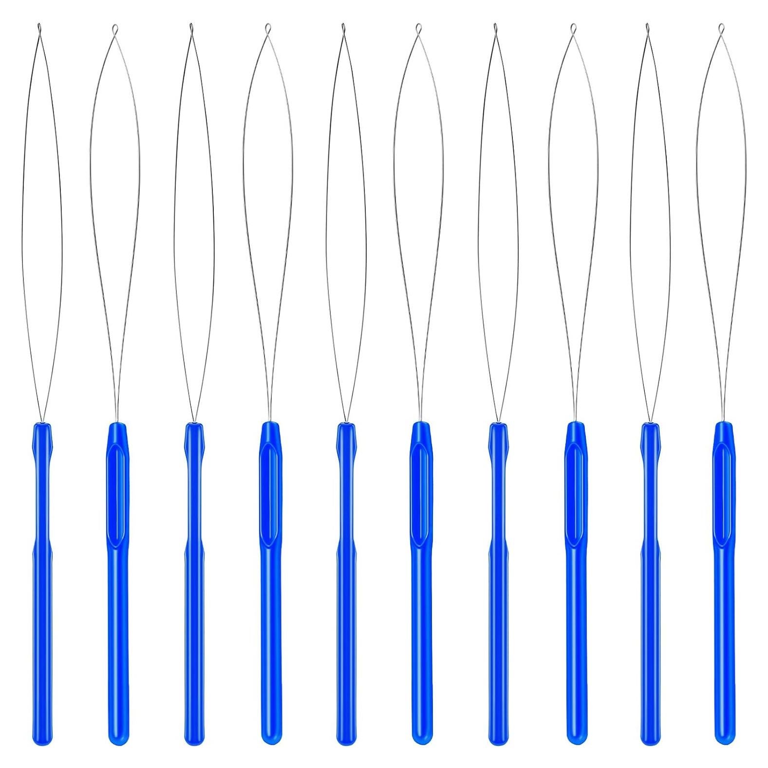 Kit de 10 Herramientas de Aguja para Extensiones de Cabello Zonon