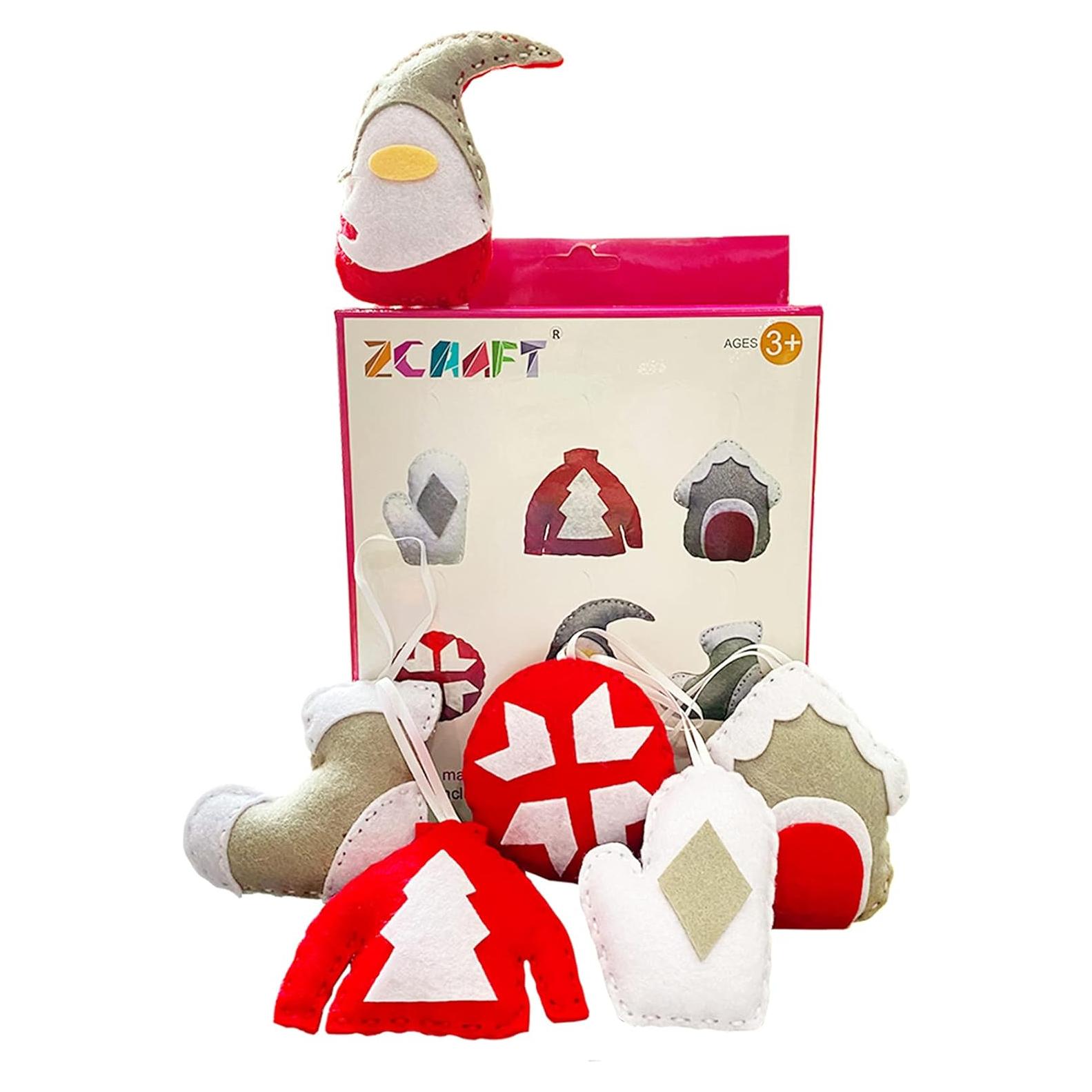 MOVEBO Kit de Manualidades Navideñas para Niños - 6 Adornos DIY