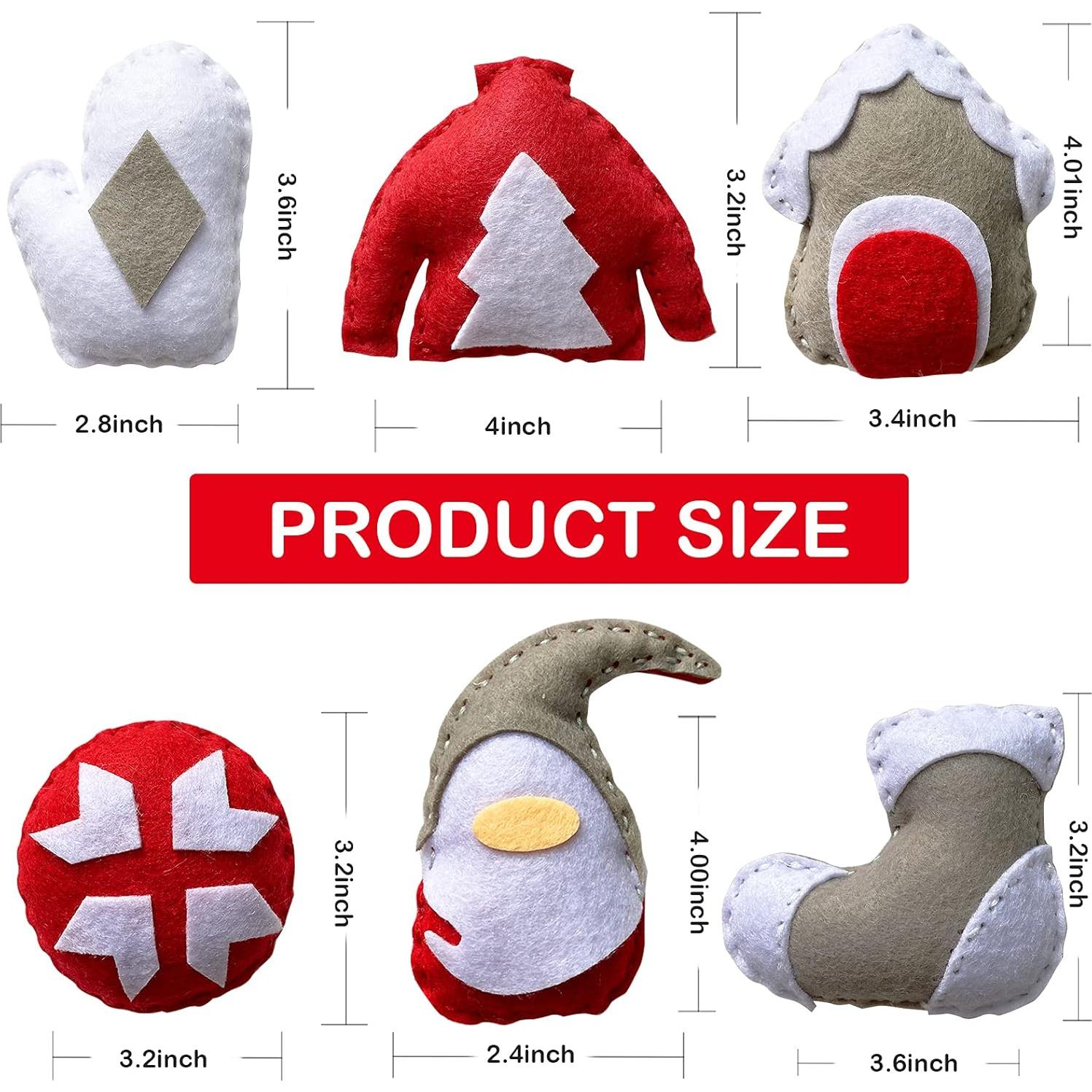 MOVEBO Kit de Manualidades Navideñas para Niños - 6 Adornos DIY