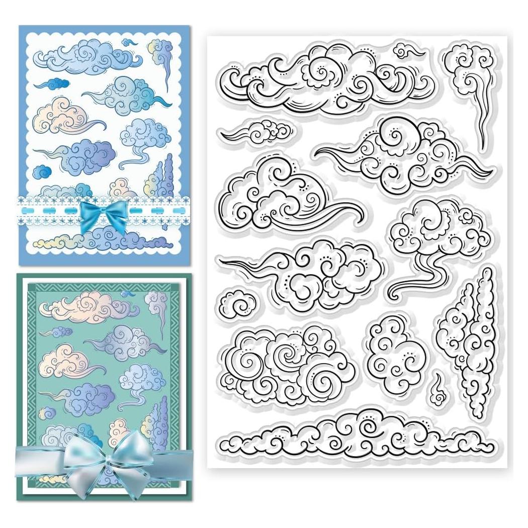 Sello de Silicona Transparente CHGCRAFT Nubes 16x11 cm