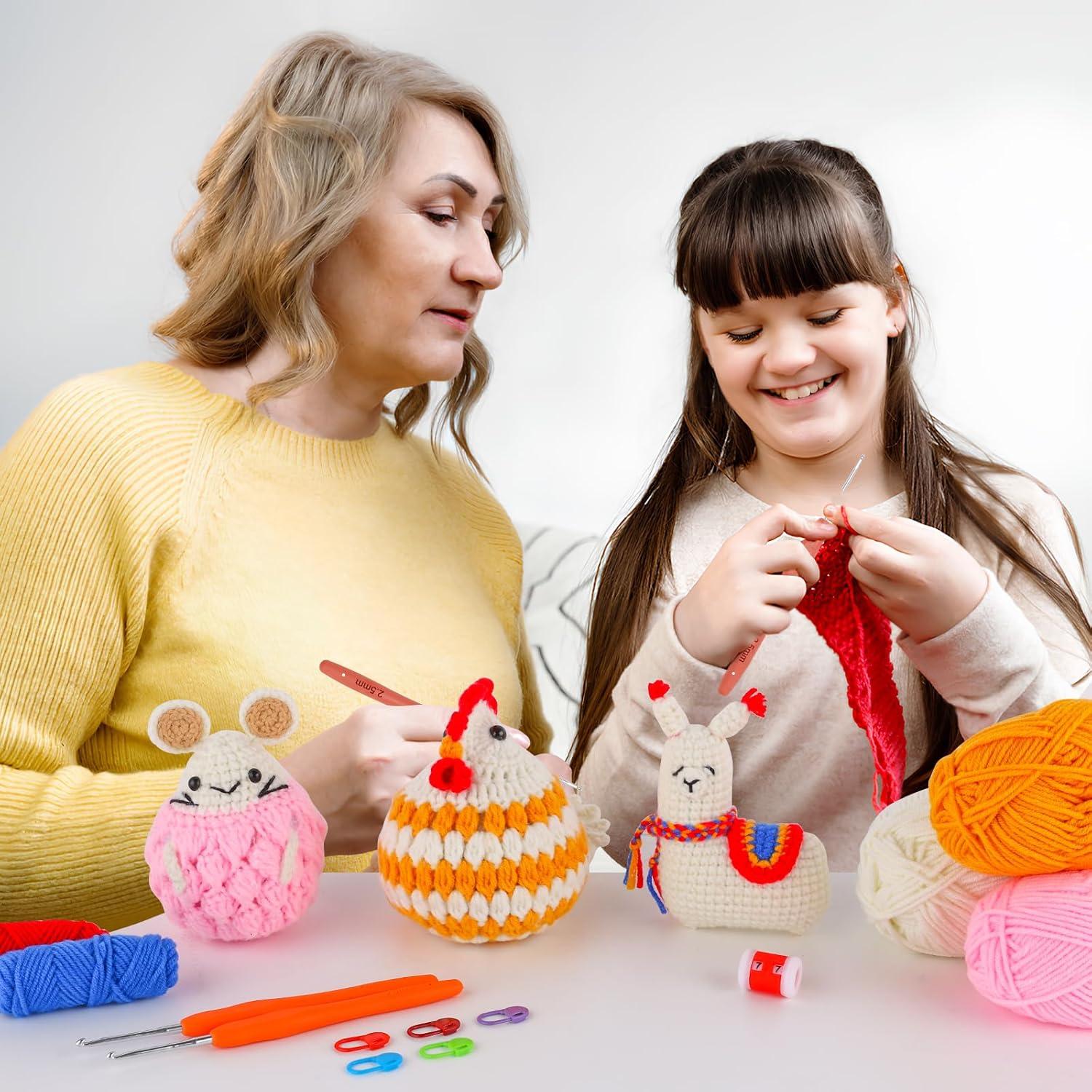 Kit de Crochet para Principiantes XSEINO - 3 Animales con Tutoriales