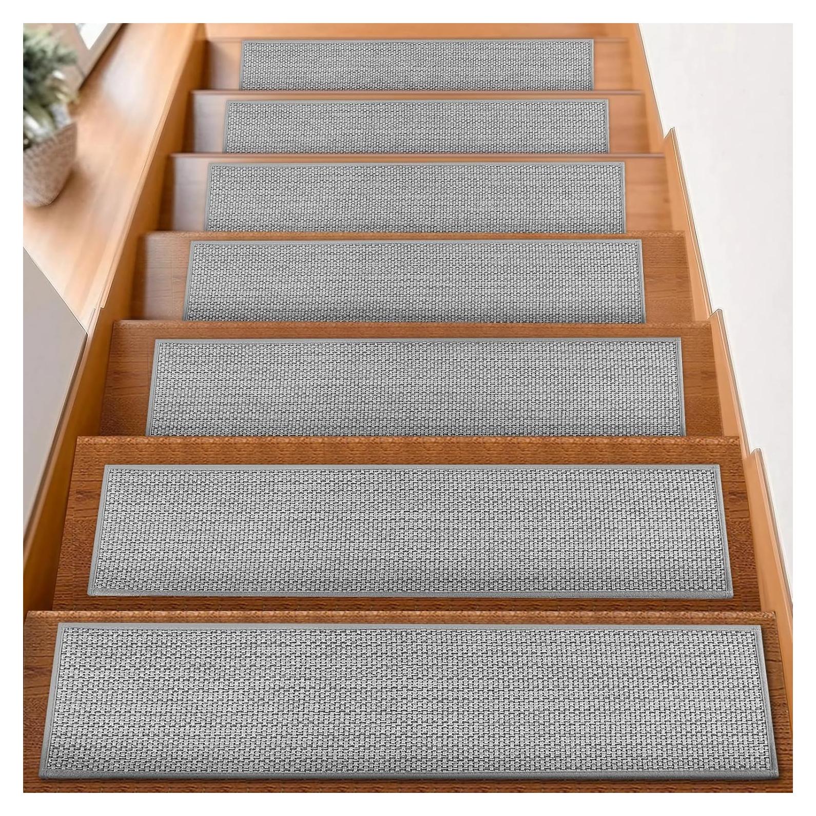 Alfombrillas antideslizantes para escaleras Lino Natural 4 Pcs