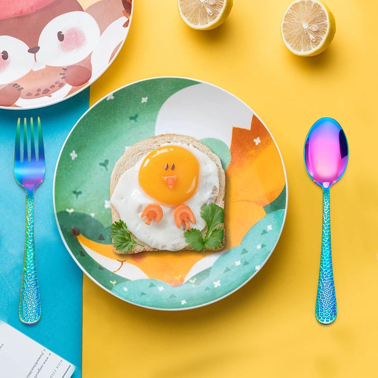 Set de Cubiertos para Niños LIANYU 10 Piezas Acero Inoxidable