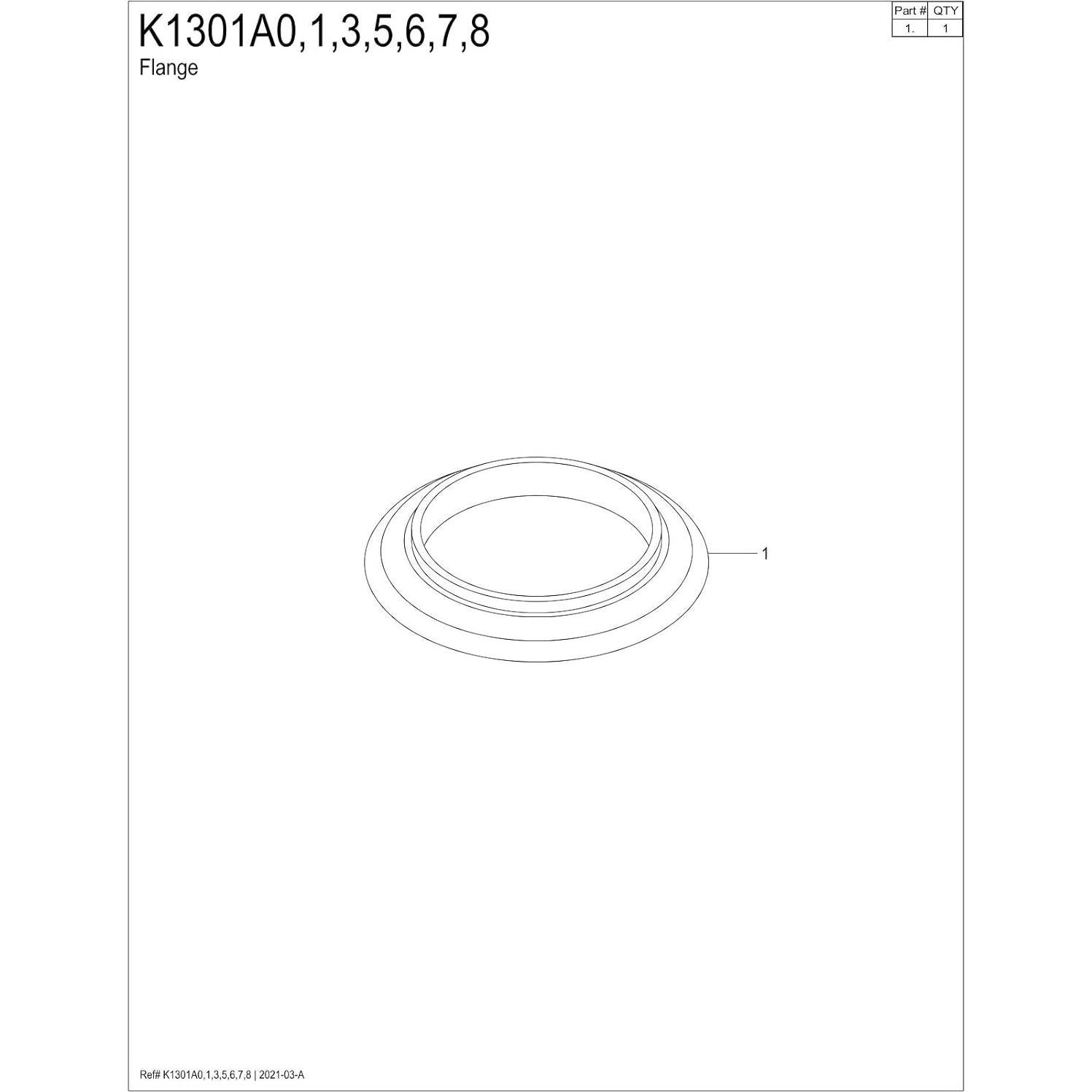 Anillo Decorativo de Salida de Baño Kingston Brass K1301A5 Bronce