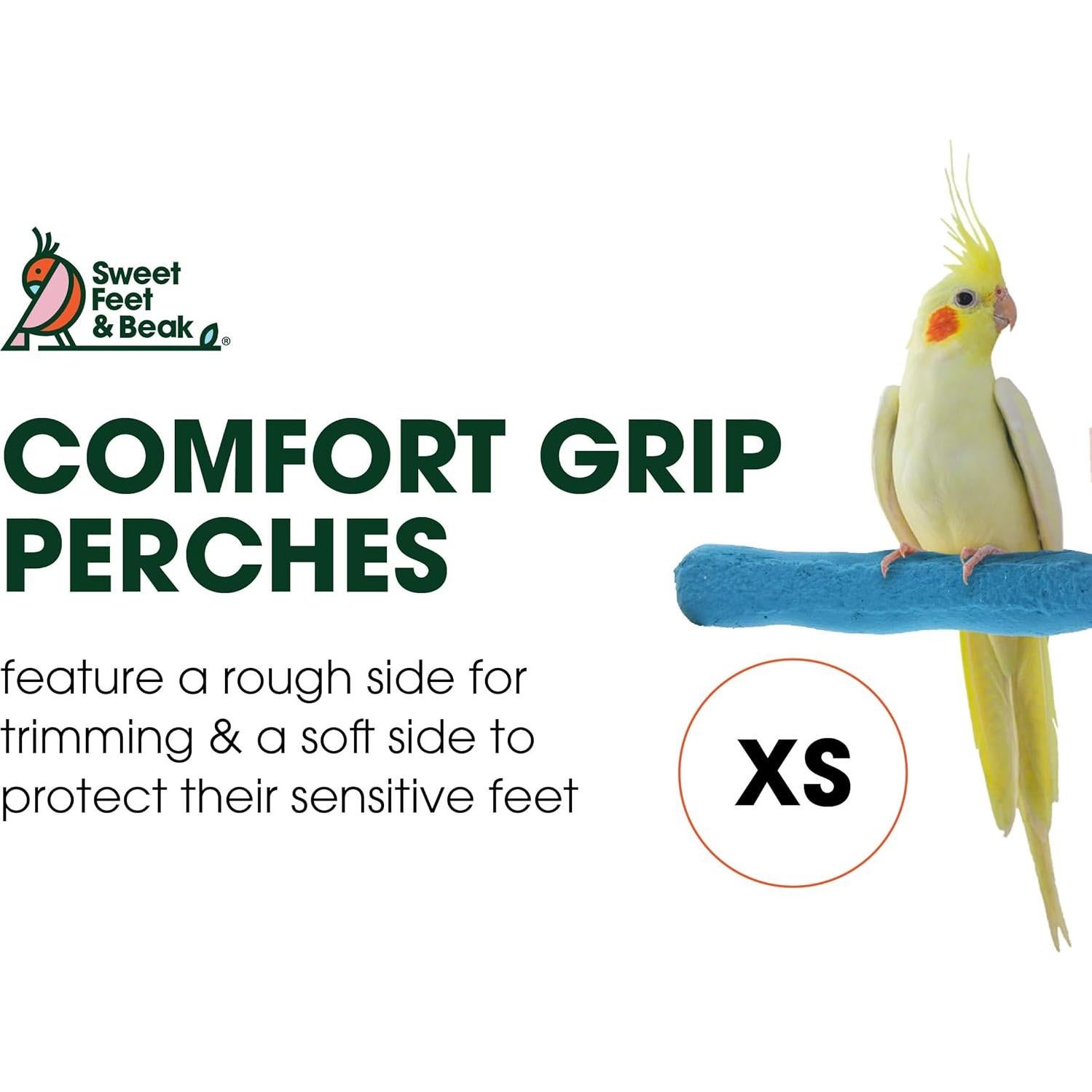 Percha de Seguridad para Aves Sweet Feet X-Pequeña 11.43 cm