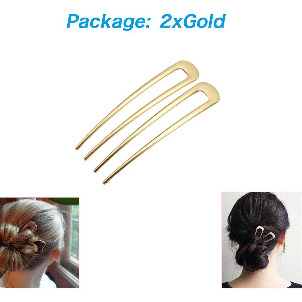 Horquillas de Cabello U-Shape Benefree 2 Pack Dorado