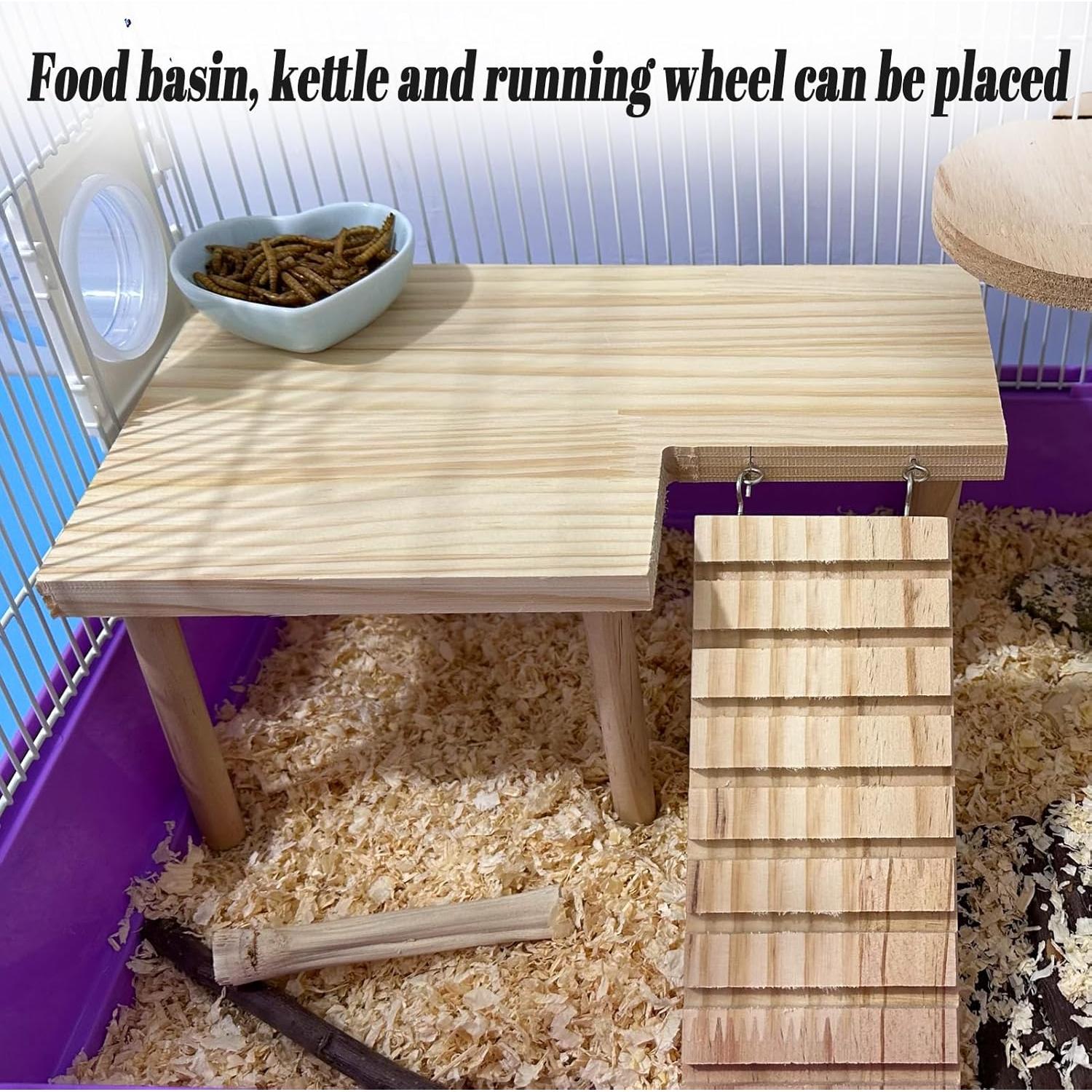 Plataforma para Hámster Niwaes con Rampa y Puente - 28x17cm