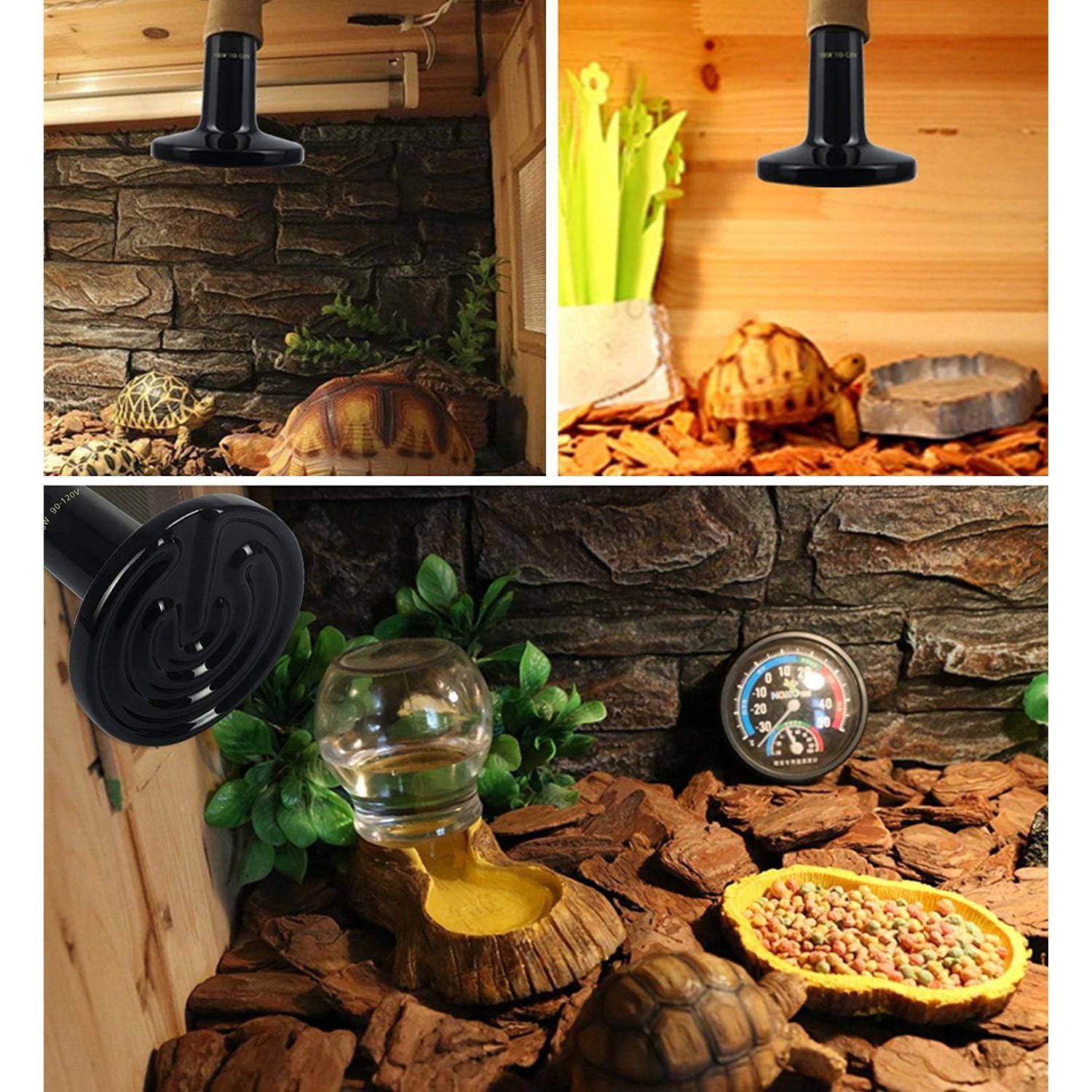 Bombilla de Calor Cerámica Infrarroja 100W OMAYKEY para Reptiles