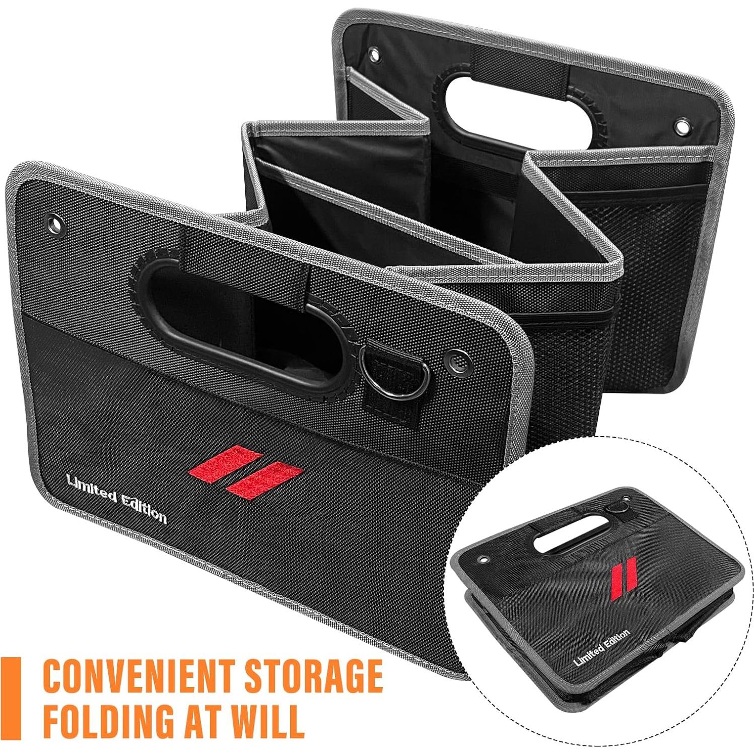 Organizador de Maletero de Coche Qianjiang Plegable 2 Compartimentos