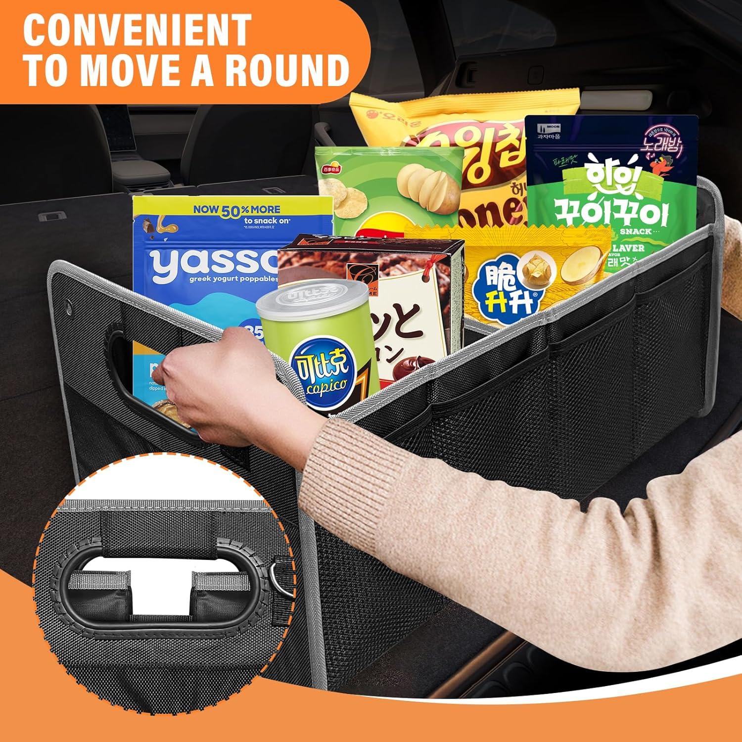 Organizador de Maletero de Coche Qianjiang Plegable 2 Compartimentos