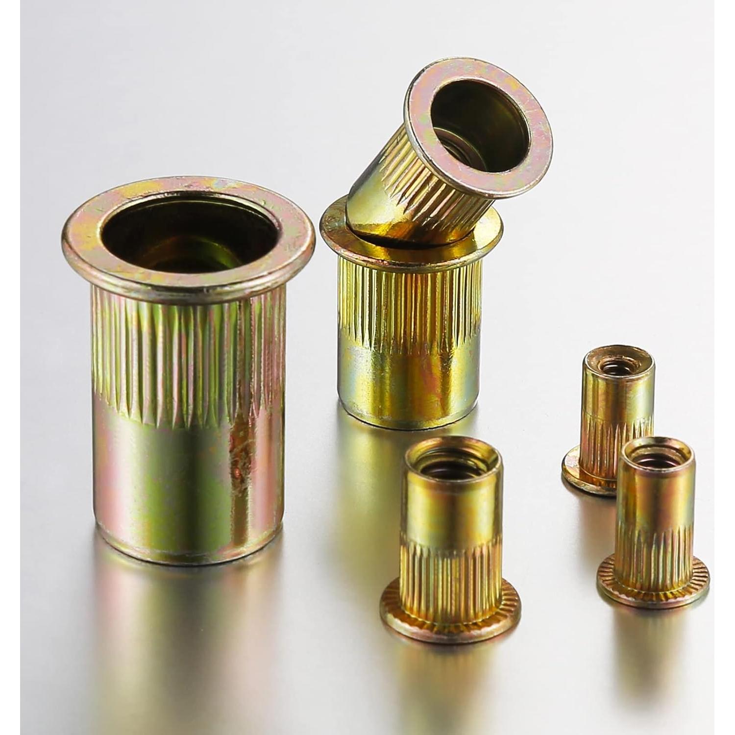 Tuerca de Remache Wensilon 1/2-13 Acero Zincado Amarillo 20Pcs